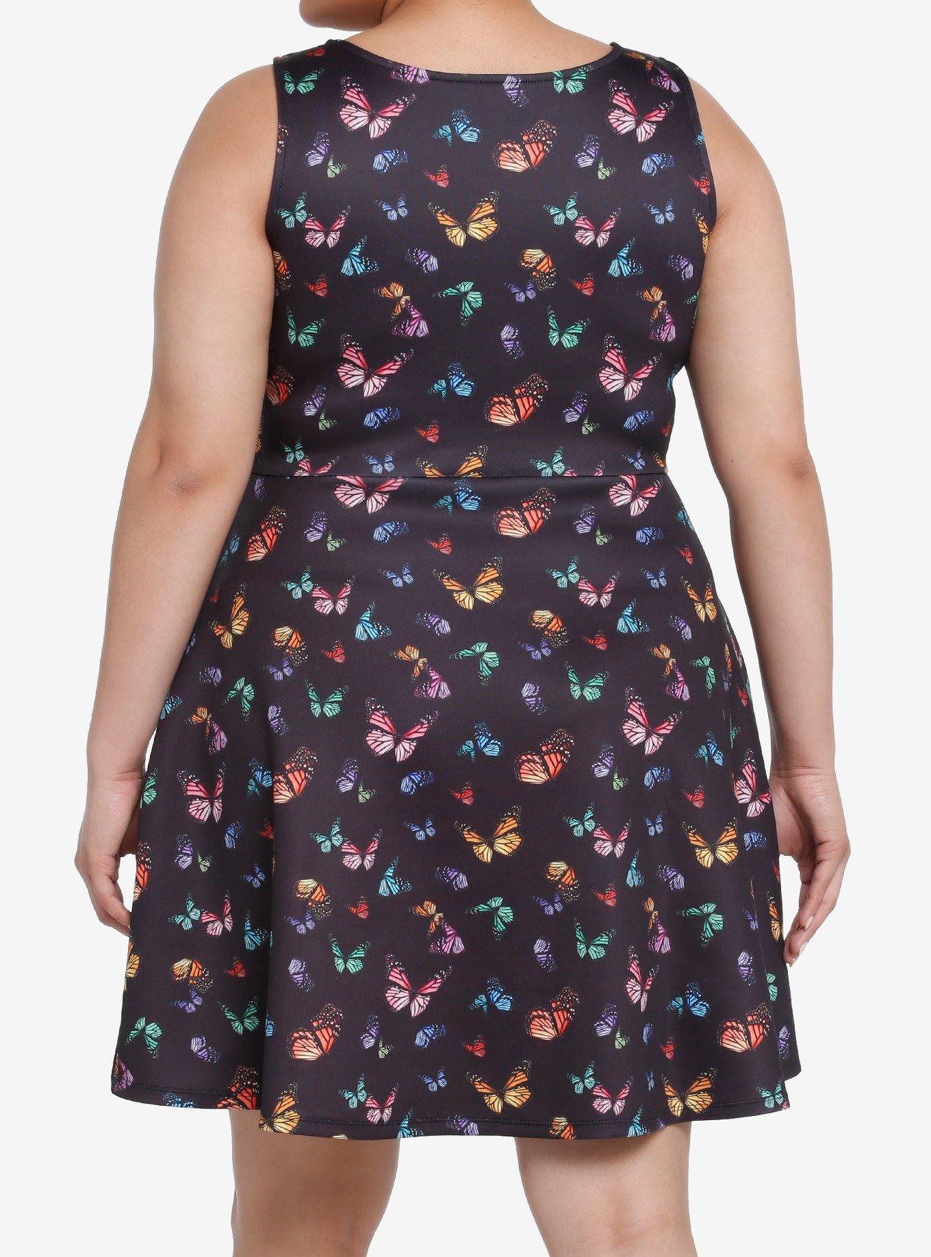 Thorn & Fable Rainbow Butterfly Dress Plus Size, BUTTERFLY BLAST, alternate