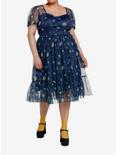 Thorn & Fable Starry Nights Mesh Puff Sleeve Dress Plus Size, STARRY NIGHT, alternate