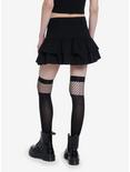 Social Collision Black Ruffle Tiered Skirt, BLACK, alternate