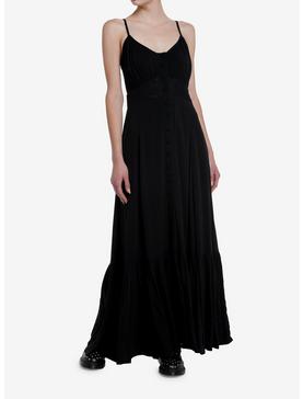 Plus Size Cosmic Aura Black Lace Maxi Dress, , hi-res
