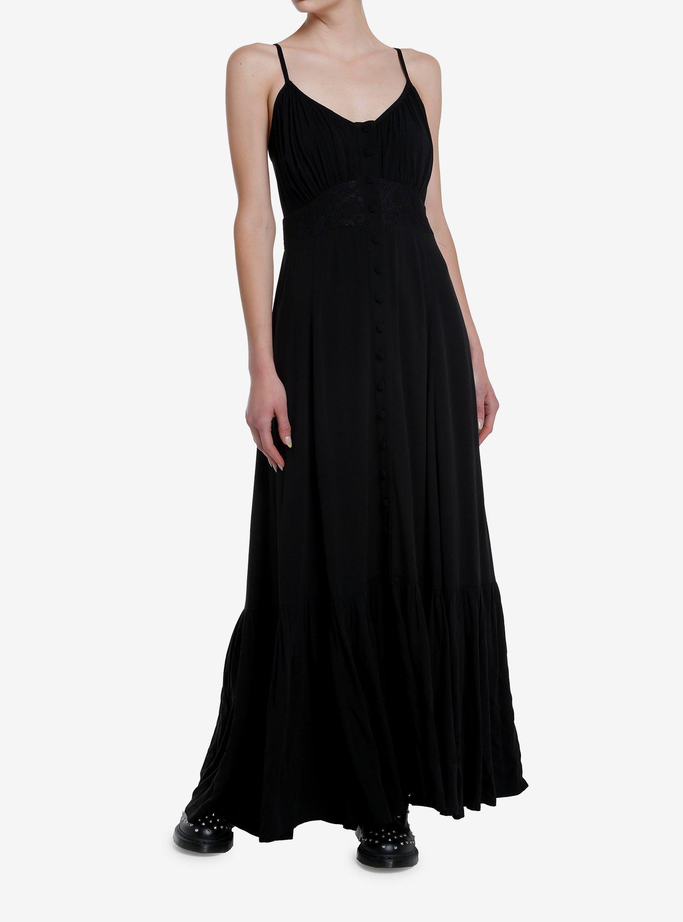 Cosmic Aura Black Lace Maxi Dress, , hi-res