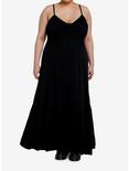Cosmic Aura Black Lace Maxi Dress Plus Size, BLACK, alternate