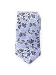 Disney Mickey Mouse Silhouette Floral Blue White Tie, , alternate