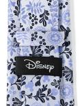 Disney Mickey Mouse Silhouette Floral Blue White Tie, , alternate