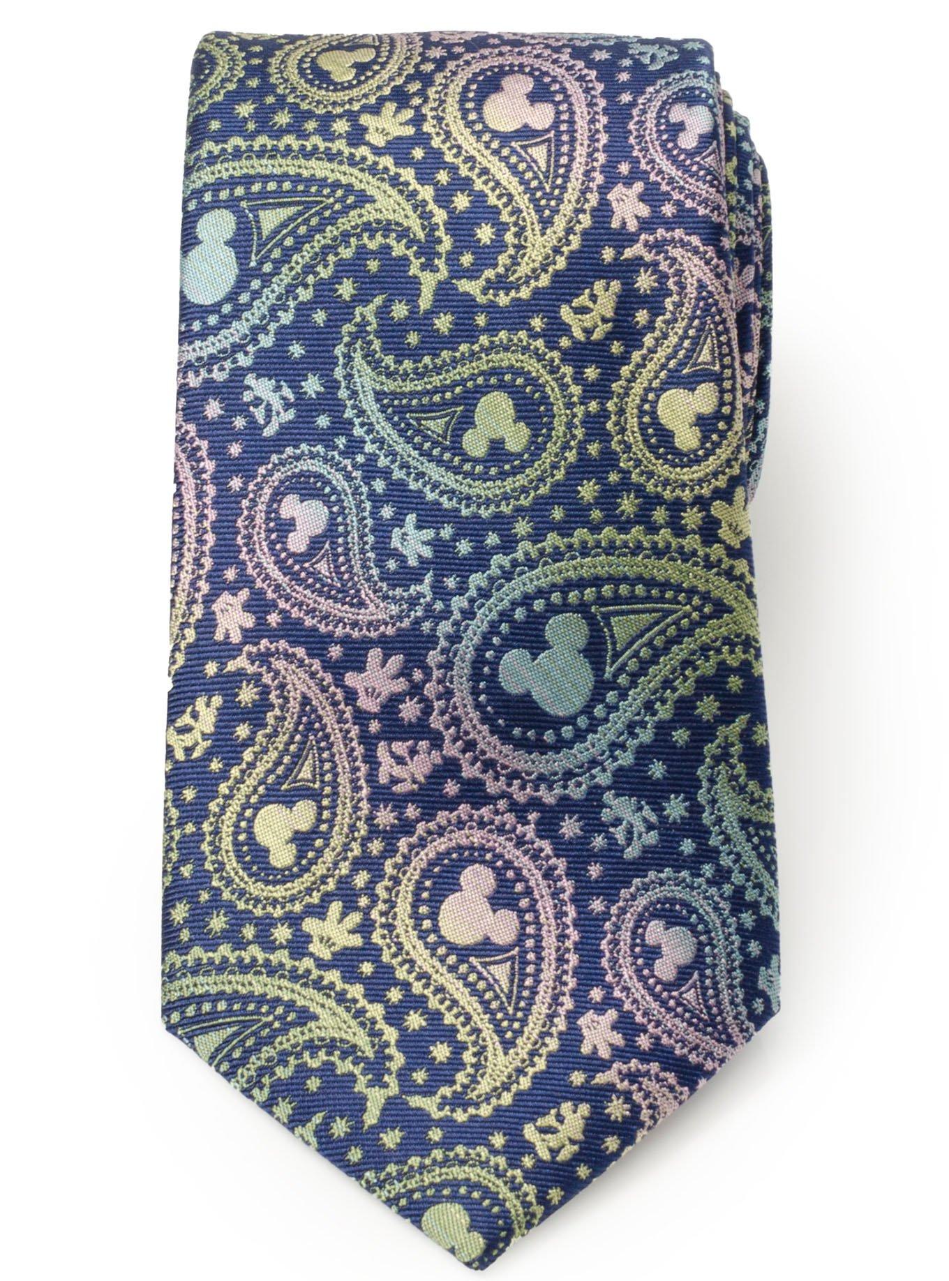 Disney Mickey Mouse Silhouette Iridescent Navy Tie, , alternate