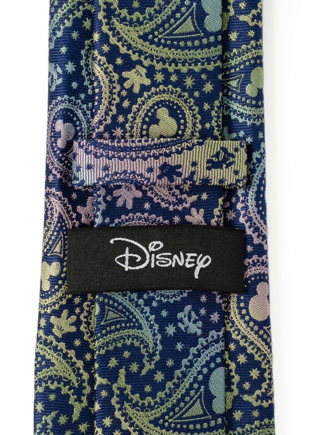 Disney Mickey Mouse Silhouette Iridescent Navy Tie, , alternate