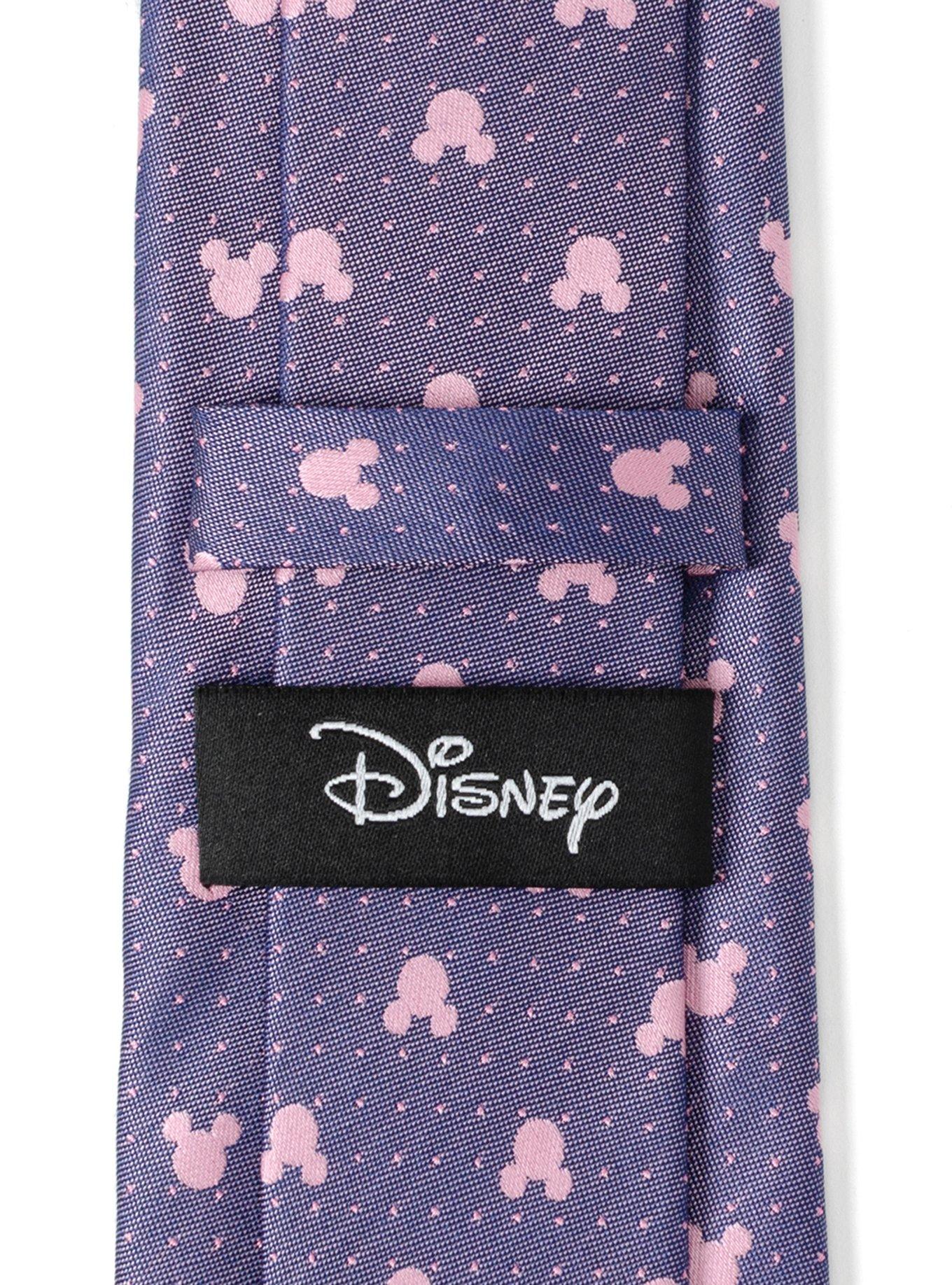 Disney Mickey Mouse Silhouette Purple Pink Dot Tie, , alternate