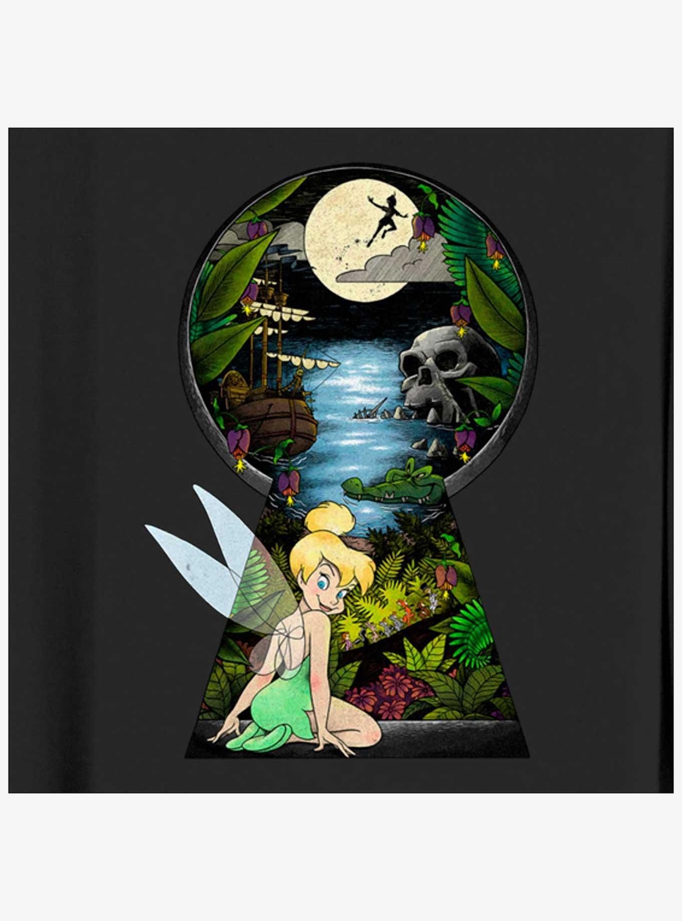 Disney Tinker Bell Keyhole To Neverland Girls T-Shirt Plus Size, BLACK, alternate