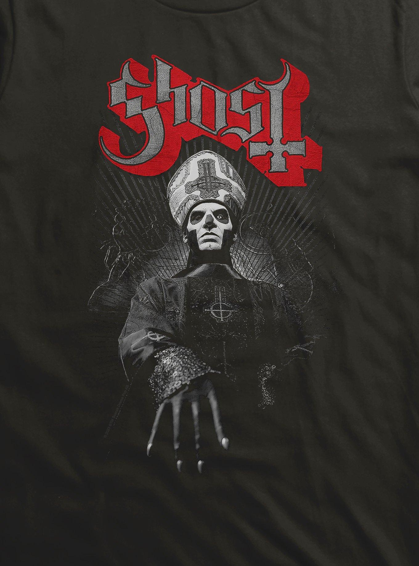 Ghost Papa Emeritus III Black And White T-Shirt, , hi-res