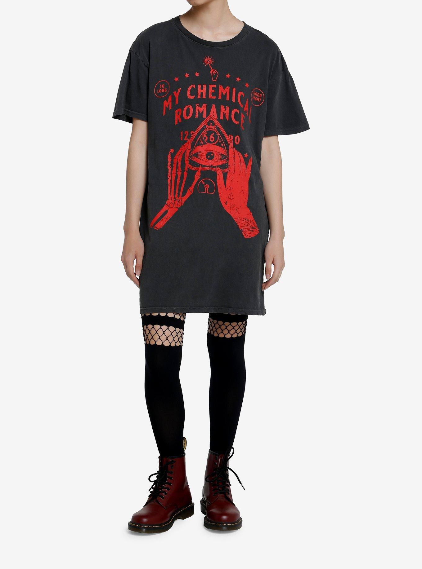 My Chemical Romance Spirit Board T-Shirt Dress, BLACK, alternate