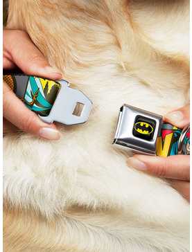 DC Comics Justice League Batman Dark Knight Seatbelt Buckle Pet Collar, , hi-res