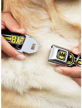 DC Comics Justice League Batman Bat Signal Triple Stripe Seatbelt Buckle Pet Collar, , hi-res
