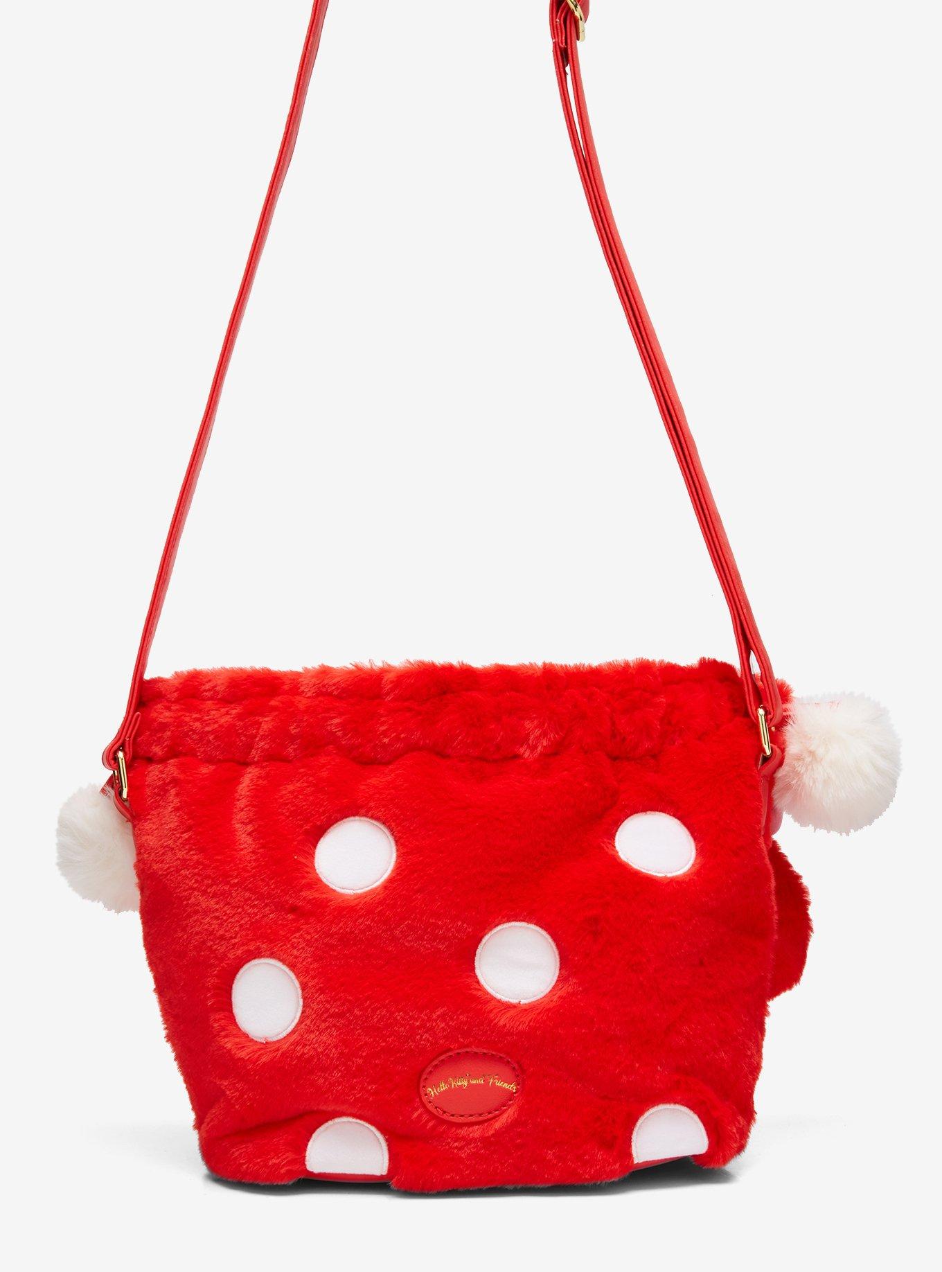 My Melody Mushroom Fuzzy Bucket Crossbody Bag, , alternate