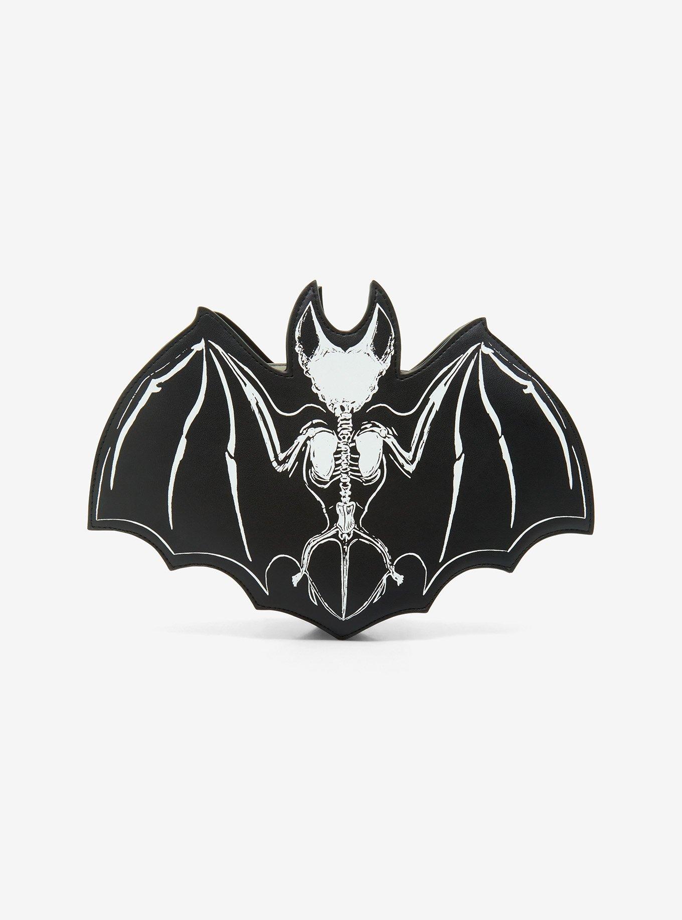 Bat Skeleton Glow-In-The-Dark Crossbody Bag