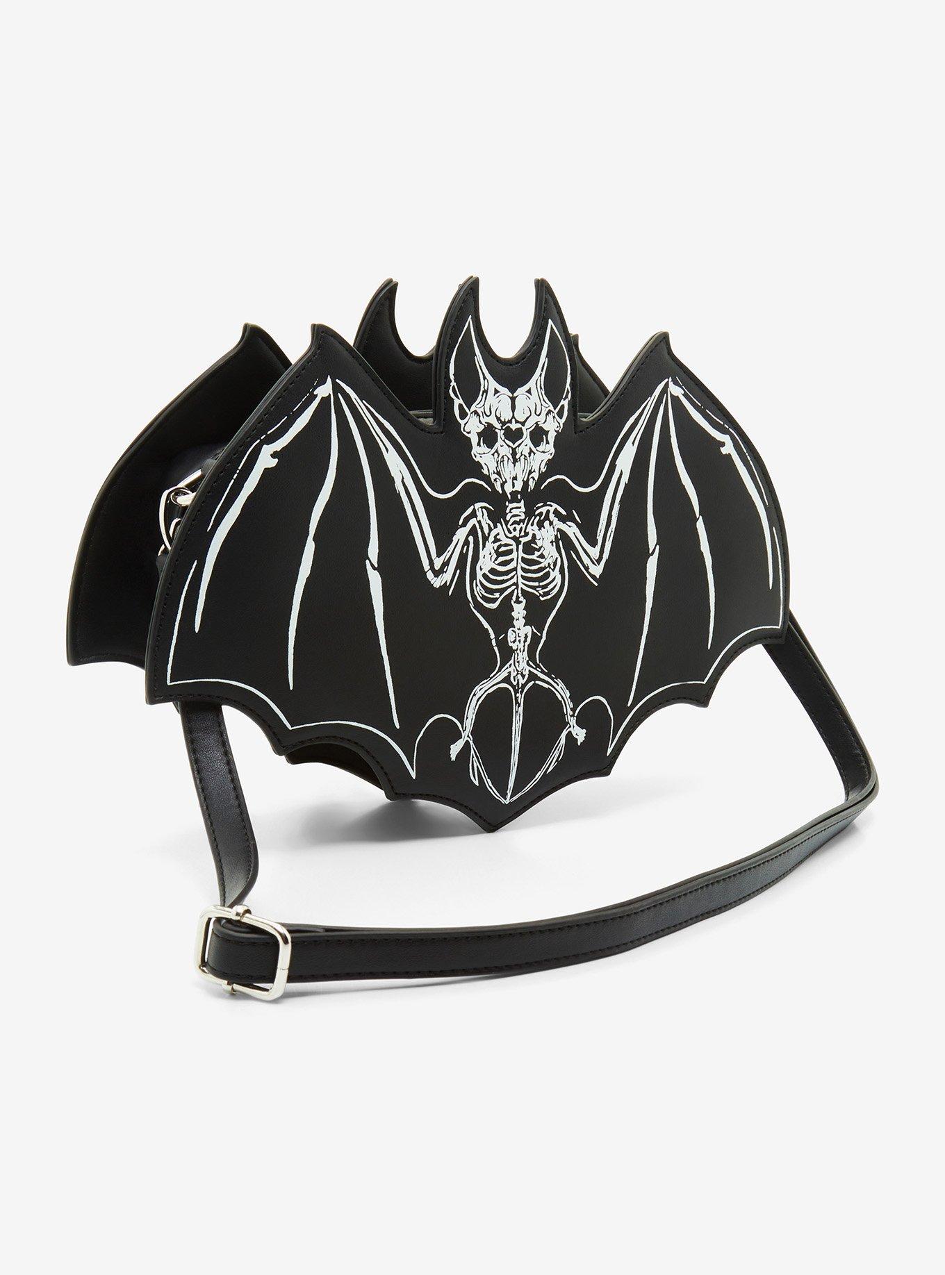 Bat Skeleton Glow-In-The-Dark Crossbody Bag, , alternate
