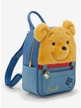 Disney Winnie The Pooh Plush Face Overalls Mini Backpack, , alternate