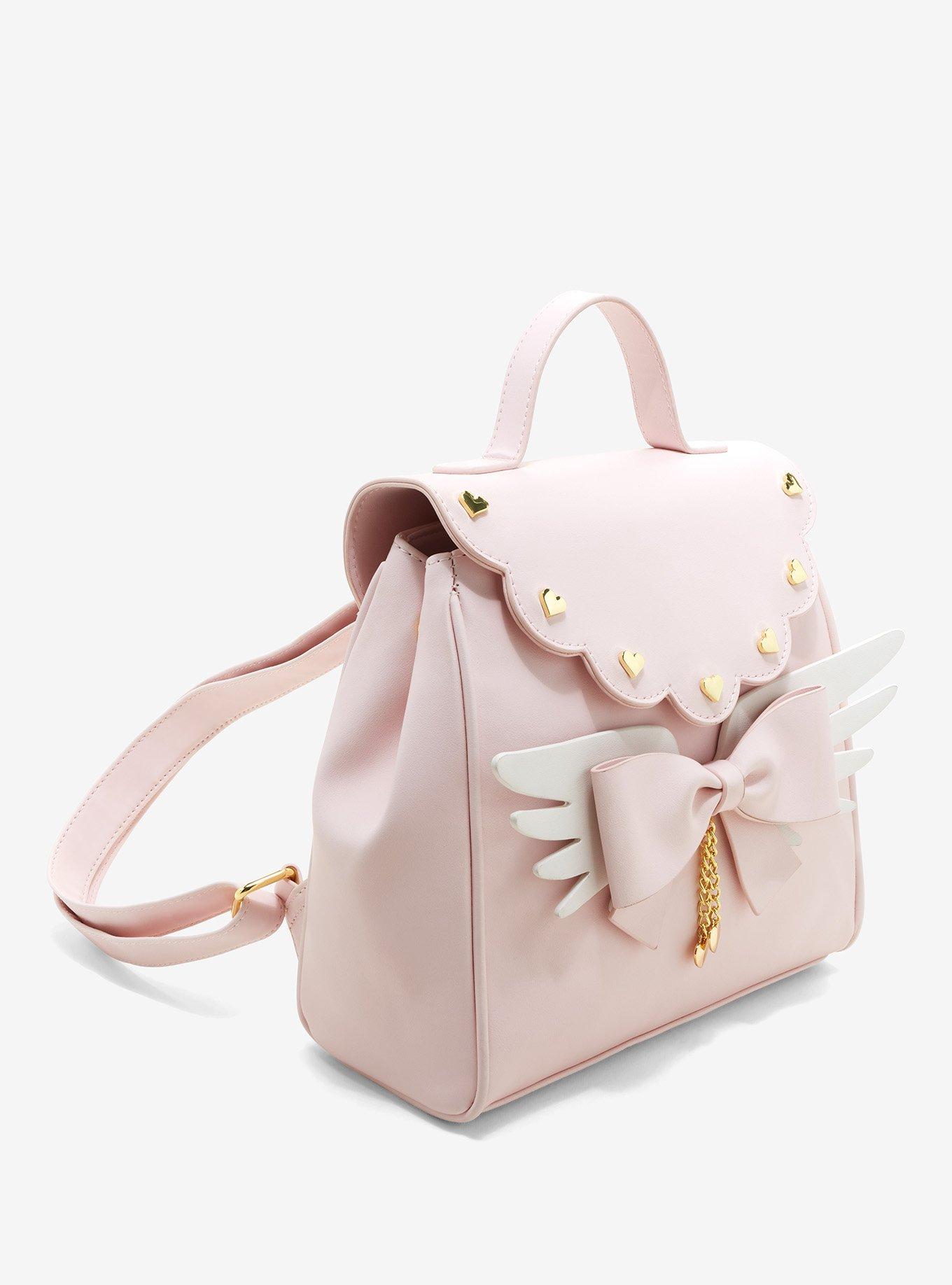 Pink Kawaii Bow Wings Mini Backpack, , alternate