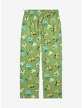 Pokémon Grass Type Allover Print Sleep Pants - BoxLunch Exclusive, SAGE, alternate