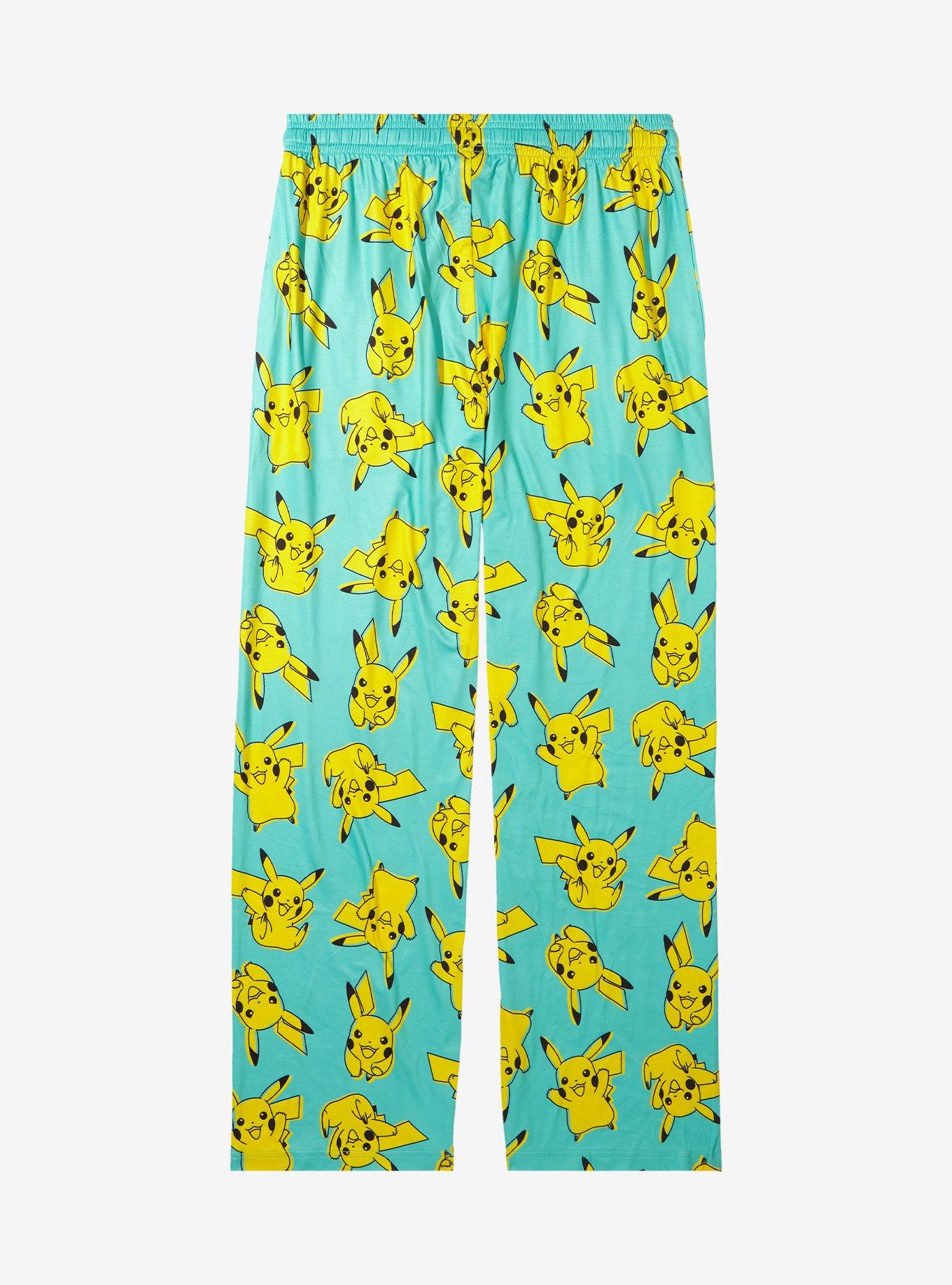 Pok&eacute;mon Pikachu Expressions Allover Print Plus Size Sleep Pants - BoxLunch Exclusive, LIGHT BLUE, alternate