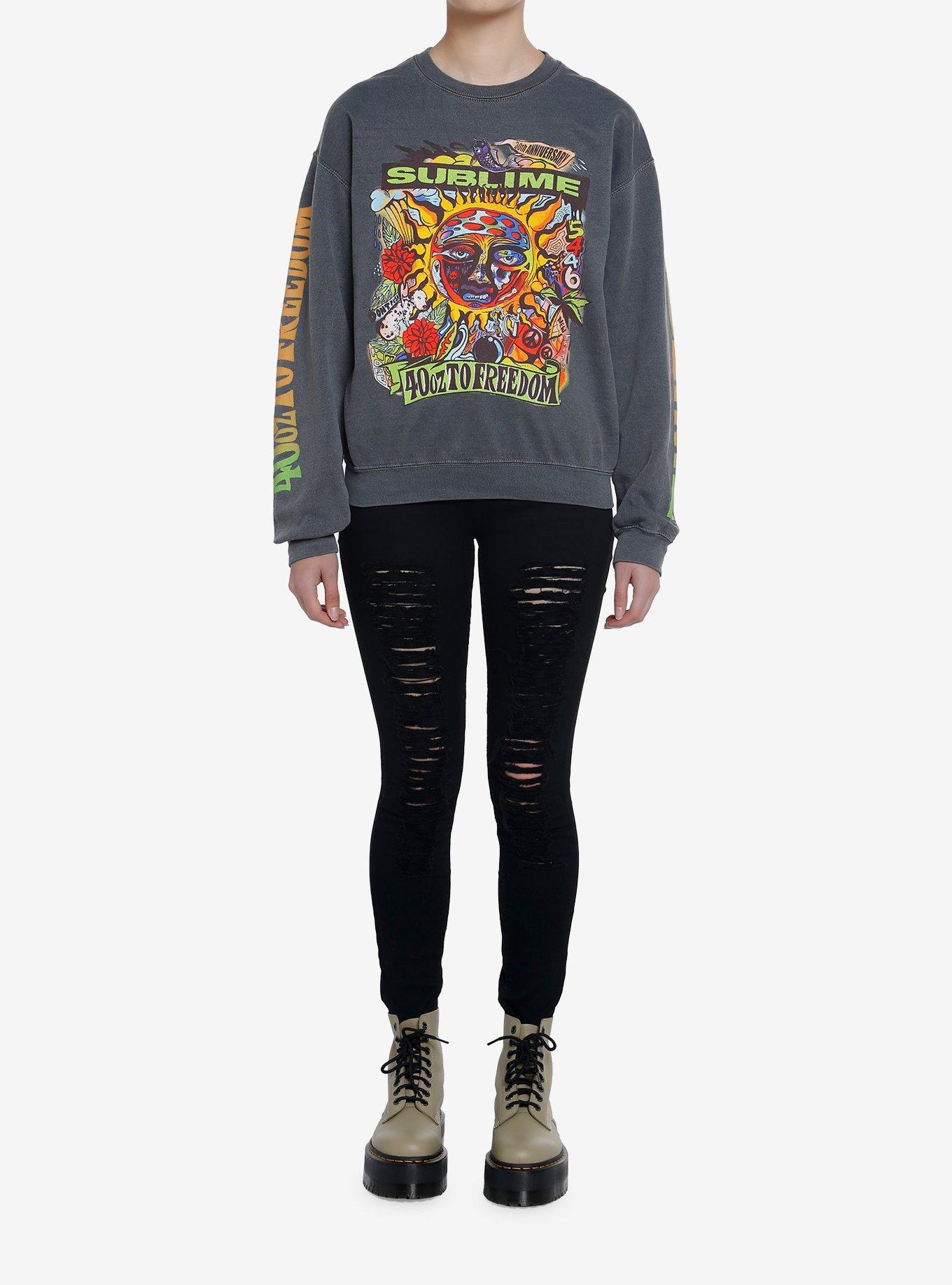 Sublime 40 Oz. To Freedom 30th Anniversary Girls Sweatshirt, GREY, alternate