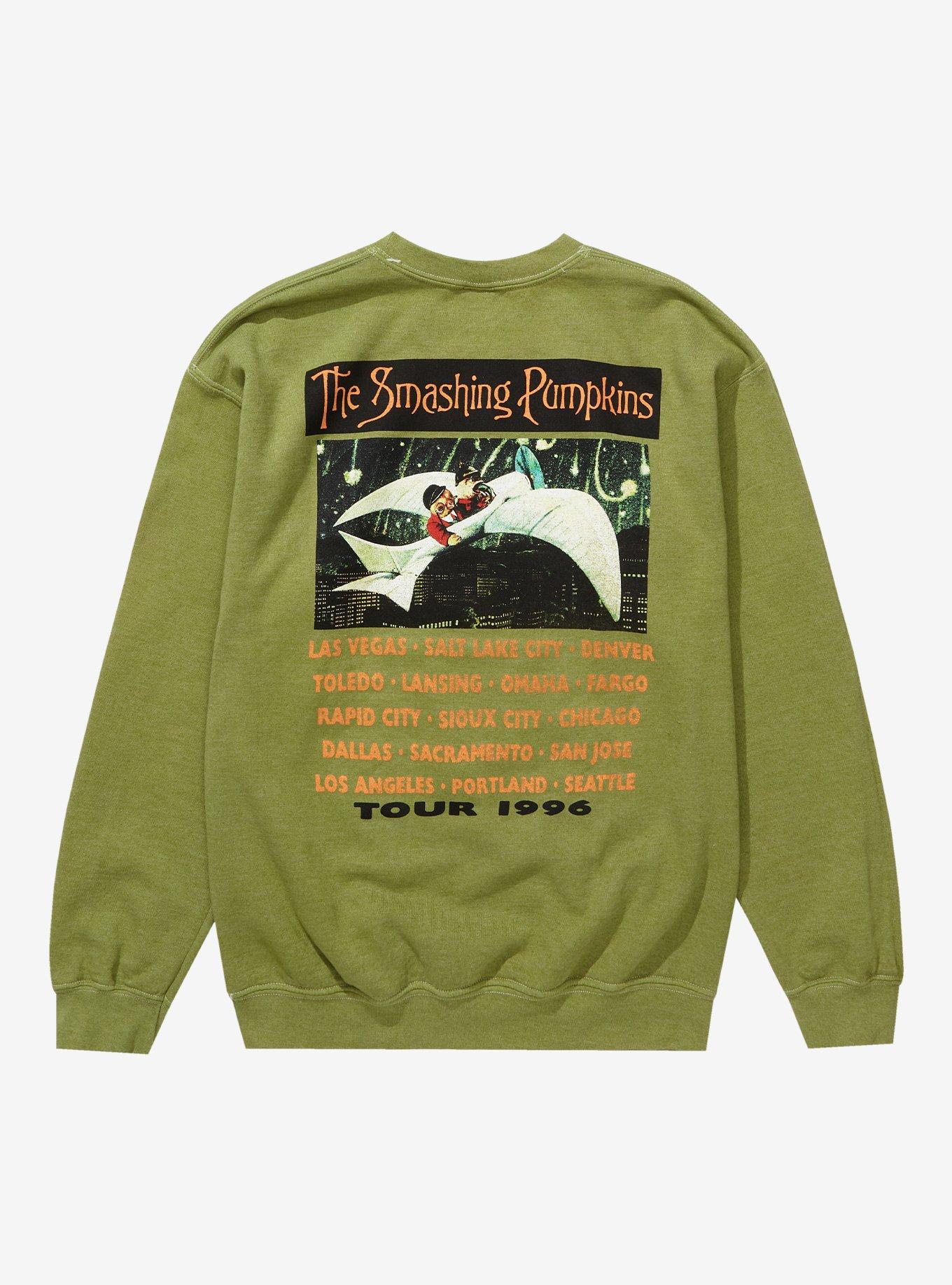 The Smashing Pumpkins Mellon Collie 1996 Tour Girls Sweatshirt, OLIVE, alternate
