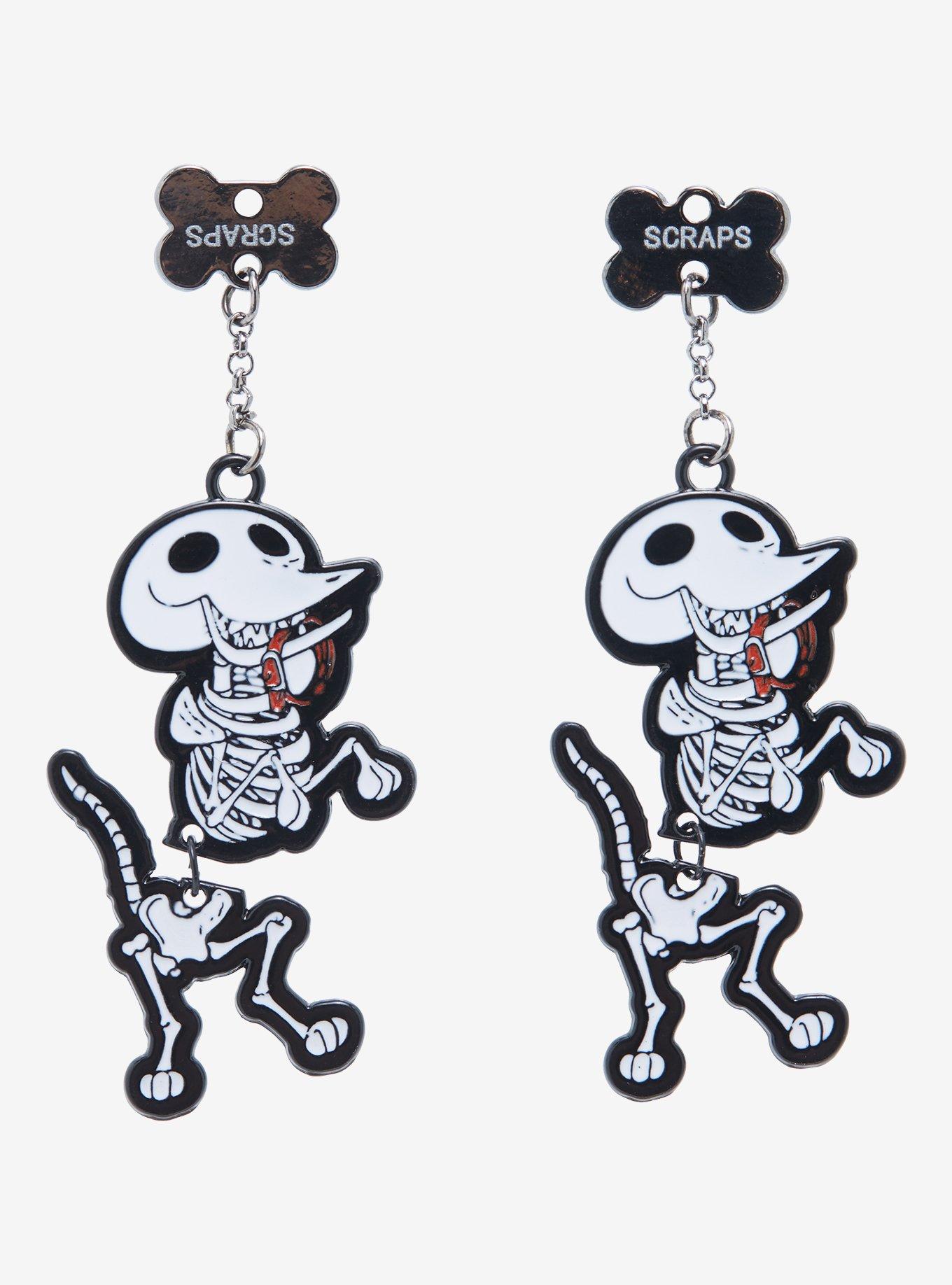 Corpse Bride Scraps Portrait Statement Earrings - BoxLunch Exclusive, , alternate