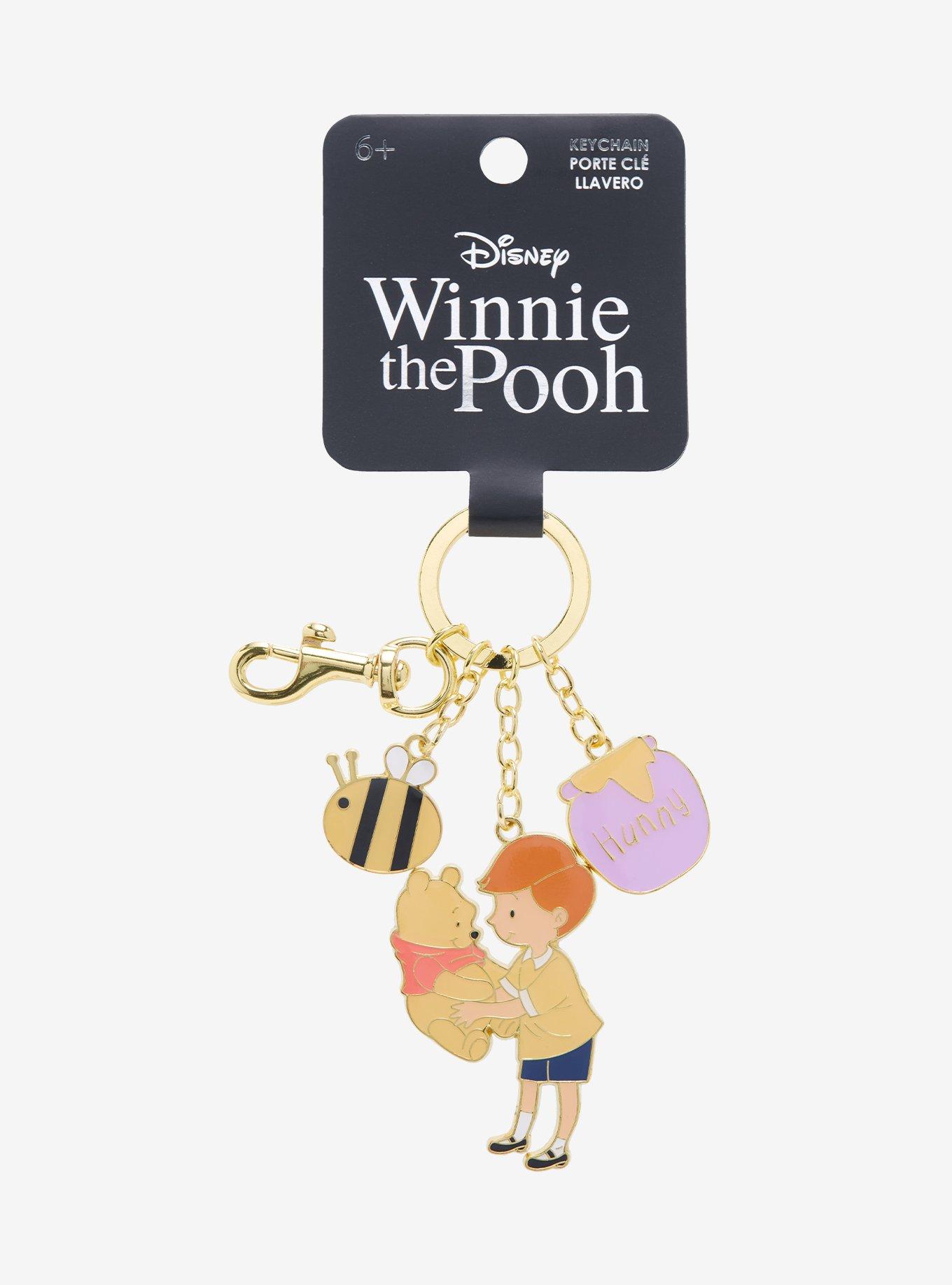 Loungefly Disney Winnie the Pooh Christopher Robin & Pooh Bear Multi Charm Keychain - BoxLunch Exclusive, , hi-res