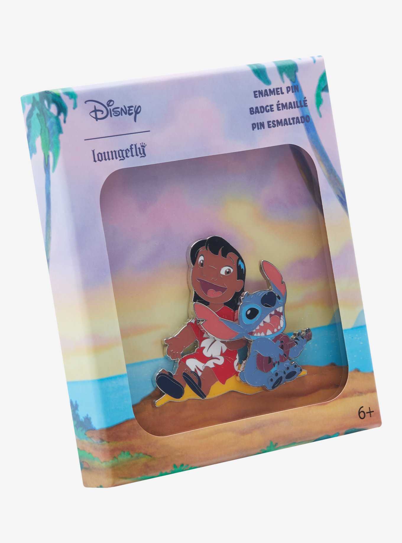 Loungefly Disney Lilo & Stitch Ukulele Limited Edition Enamel Pin - BoxLunch Exclusive, , hi-res