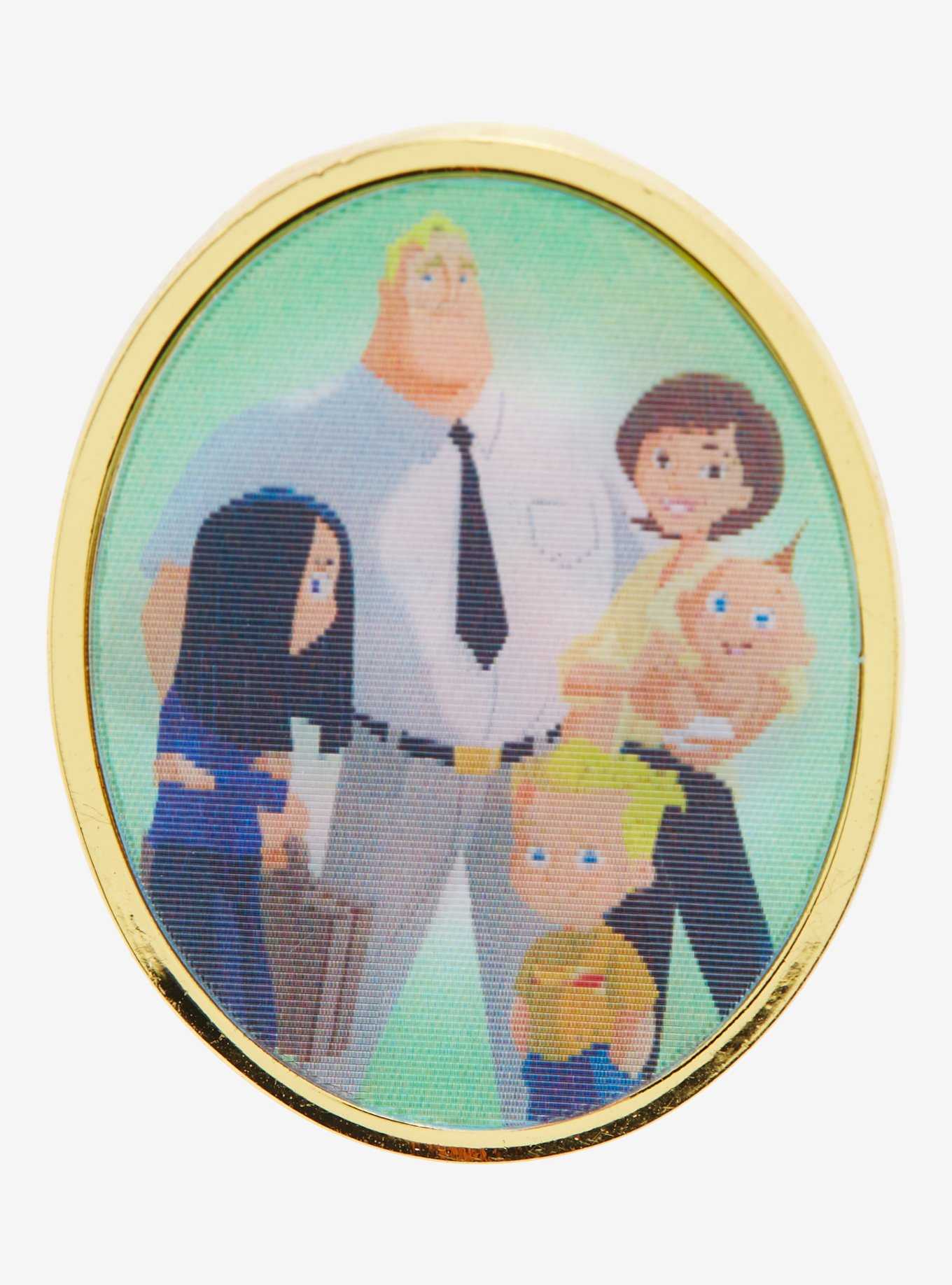 Loungefly Disney Pixar The Incredibles Lenticular Family Portrait Enamel Pin - BoxLunch Exclusive, , hi-res