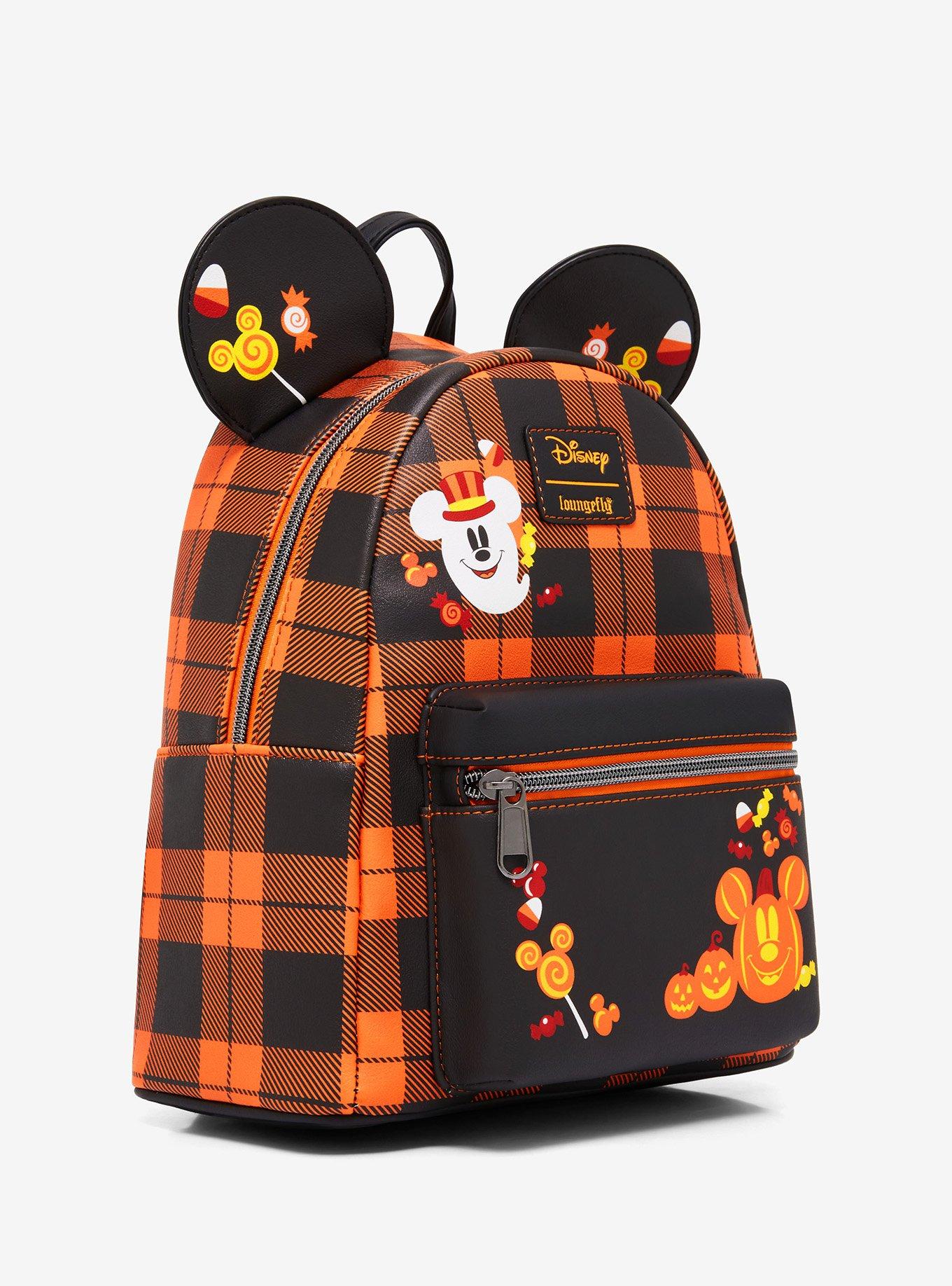 Loungefly Disney Halloween Plaid Mickey Mouse Ears Mini Backpack, , alternate