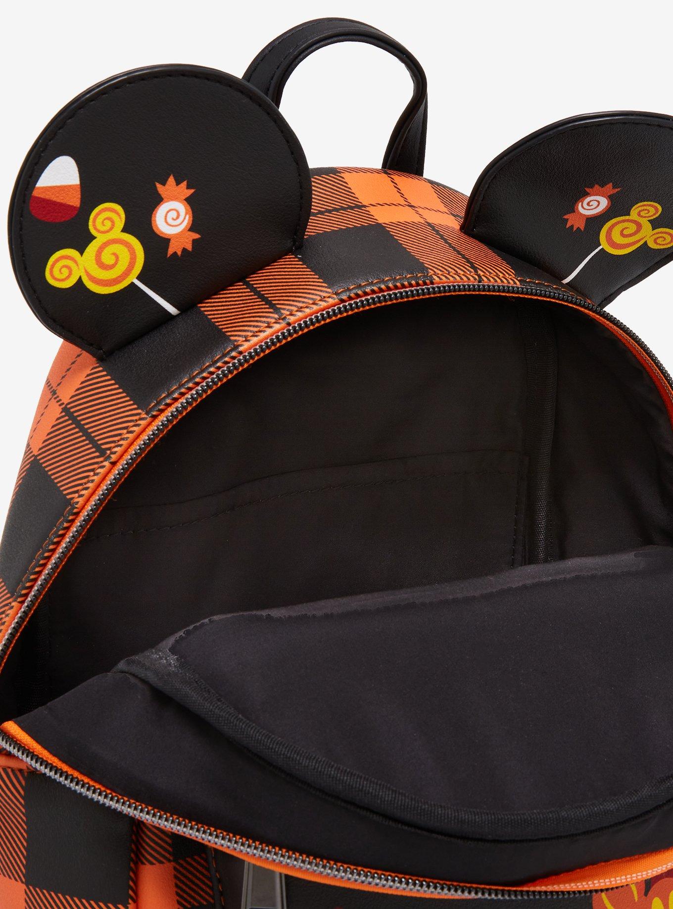 Loungefly Disney Halloween Plaid Mickey Mouse Ears Mini Backpack, , alternate