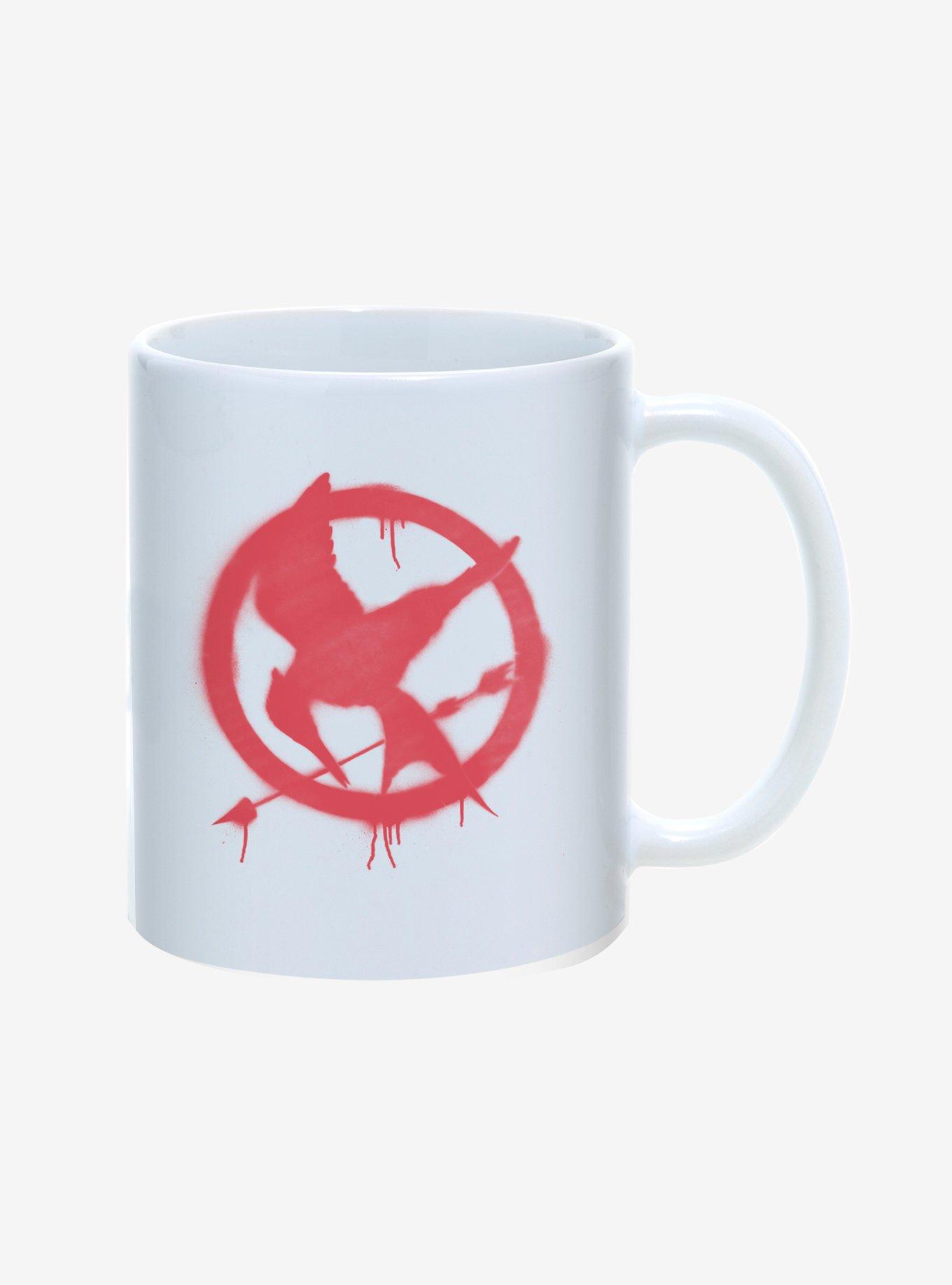 Hunger Games Spray Paint Mockingjay Symbol Mug 11oz, , alternate - view 2