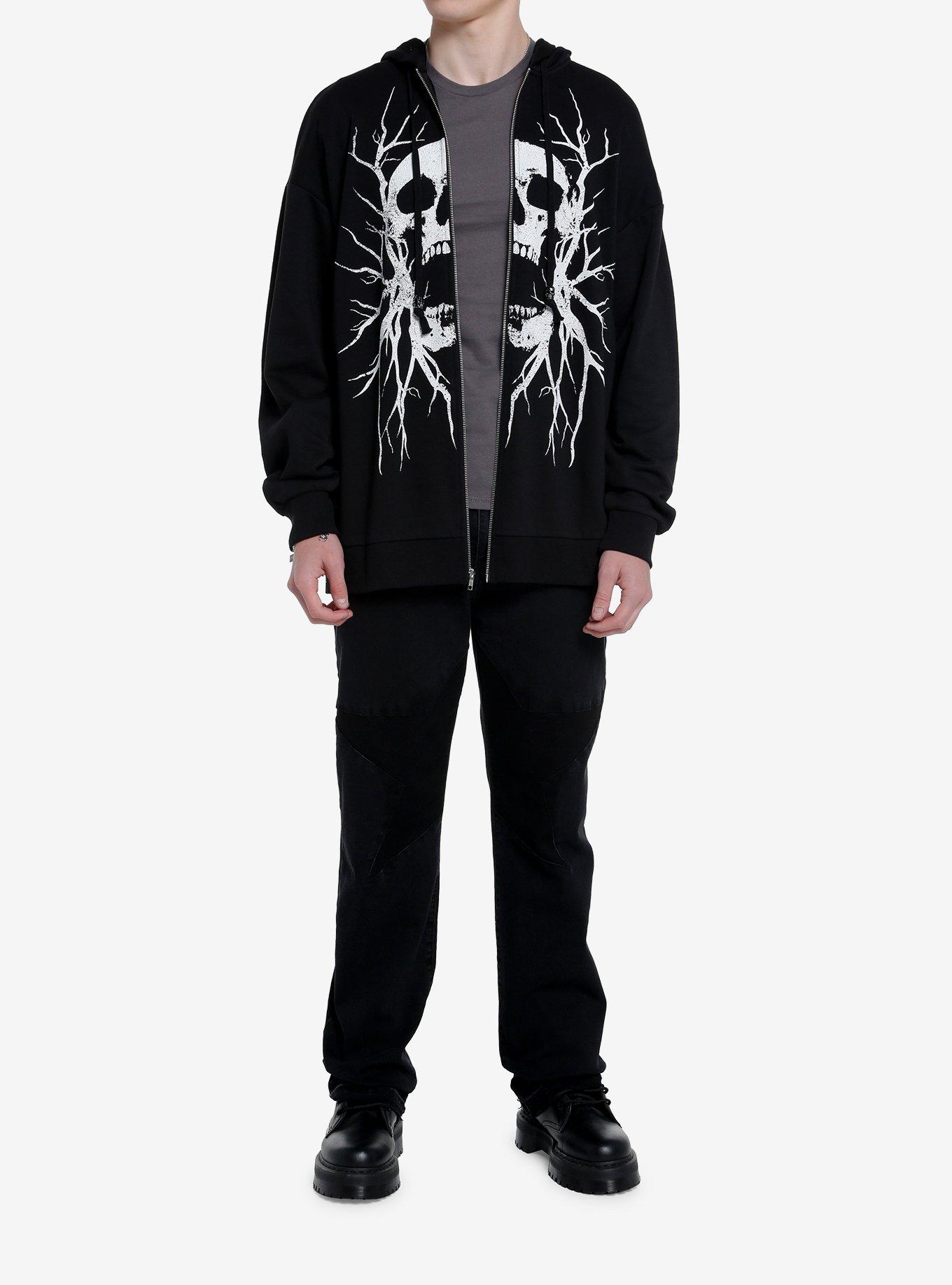 Social Collision Screaming Skull Hoodie, BLACK, alternate