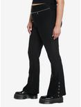 Star Chain Flare Leggings Plus Size, BLACK, alternate