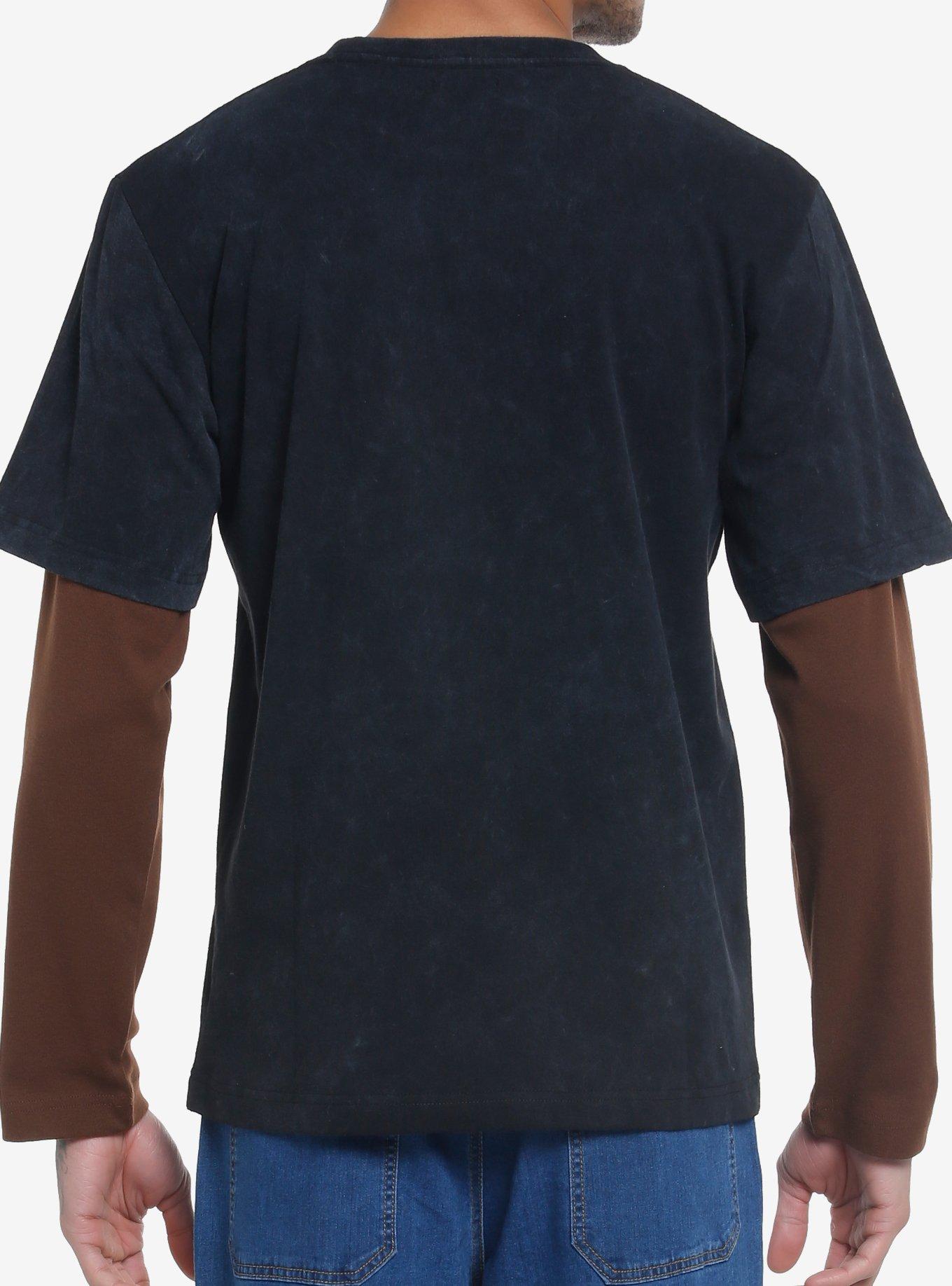 Black & Brown Wing Twofer Long-Sleeve T-Shirt, BROWN, alternate