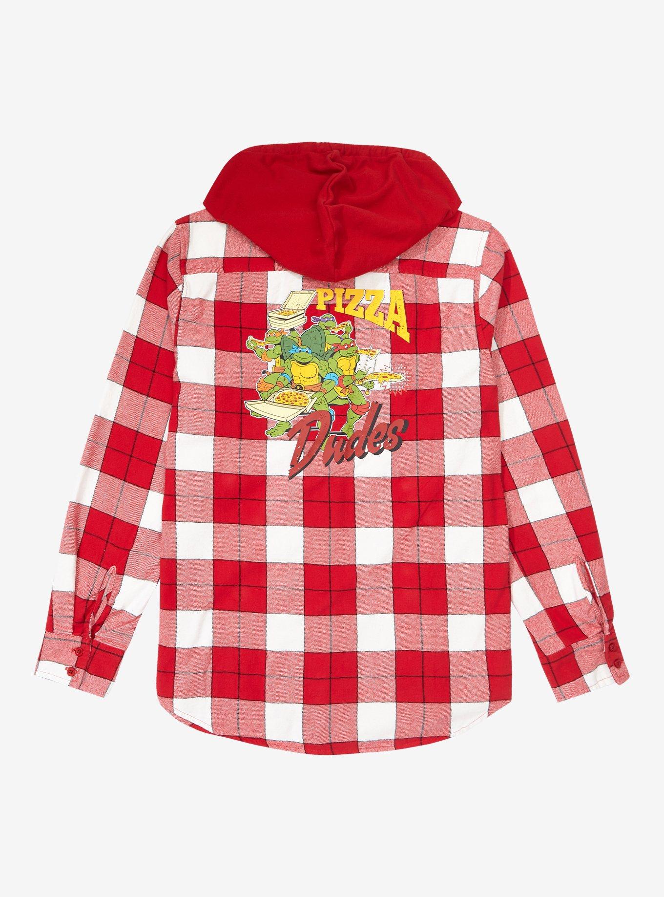 Teenage Mutant Ninja Turtles Pizza Hooded Flannel - BoxLunch Exclusive, MULTI, alternate