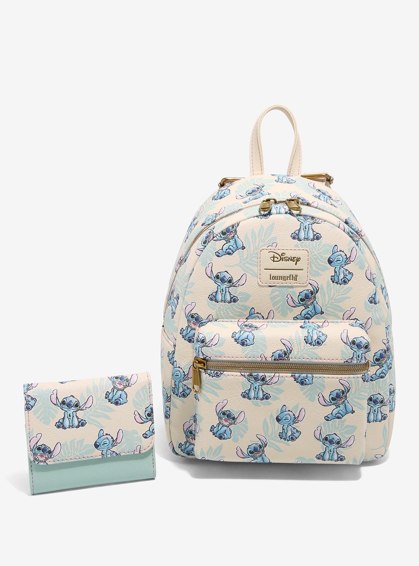 Loungefly Disney Lilo & Stitch Tropical Leaves Mini Backpack, , alternate