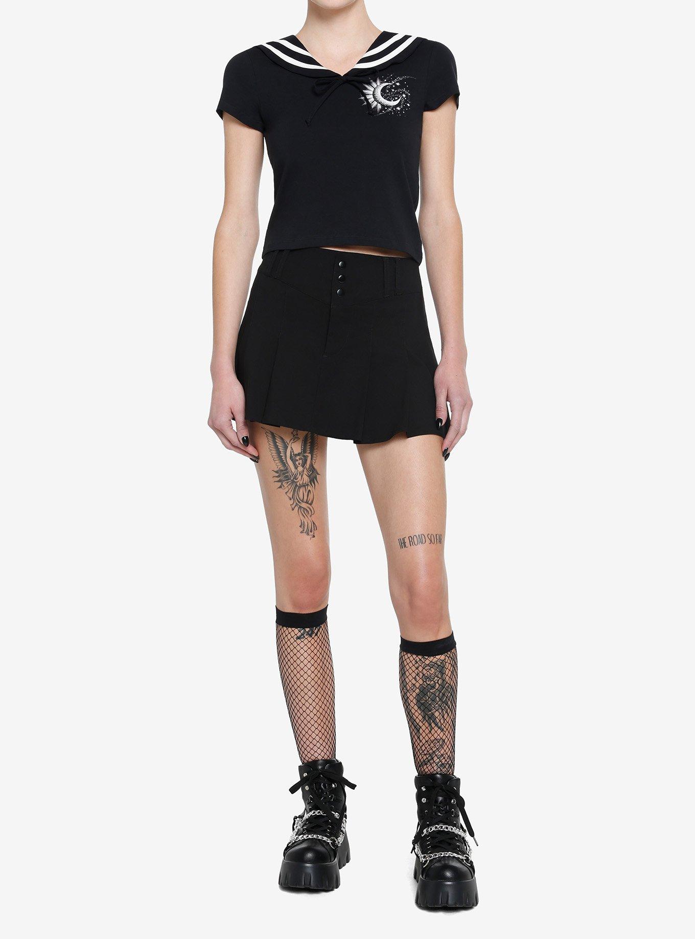 Moon Sailor Girls Top, BLACK, alternate