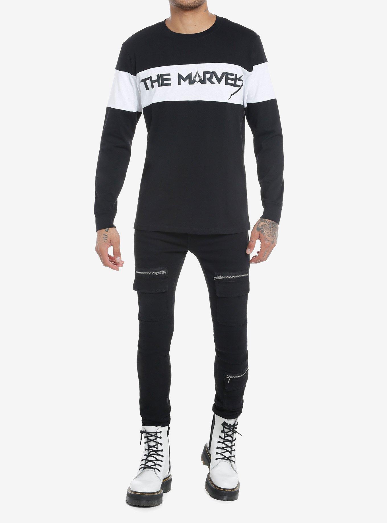 Our Universe Marvel The Marvels Logo Color-Block Long-Sleeve T-Shirt, MULTI, alternate