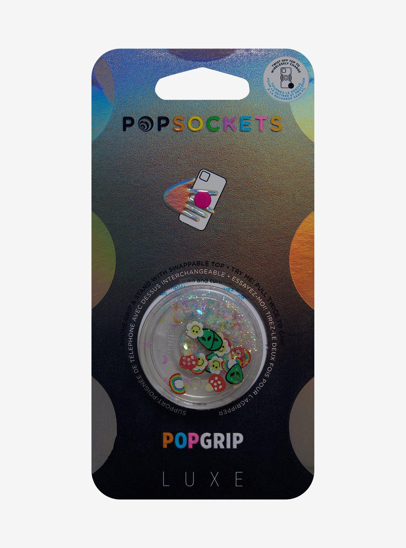 PopSockets Alien Rainbow Glitter Phone Grip & Stand, , alternate
