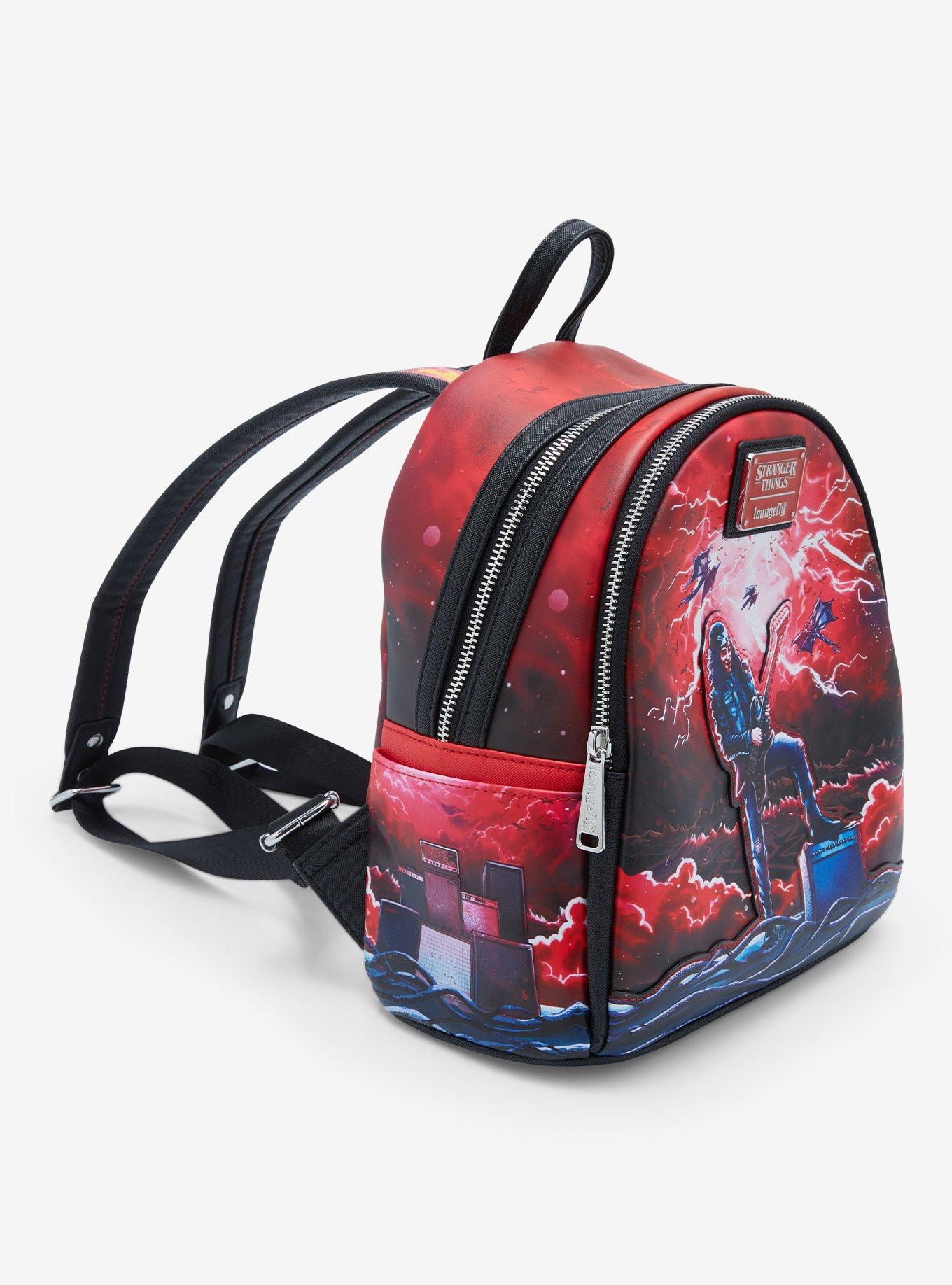 Loungefly Stranger Things Eddie Munson Scenic Glow-in-the-Dark Mini Backpack, , alternate