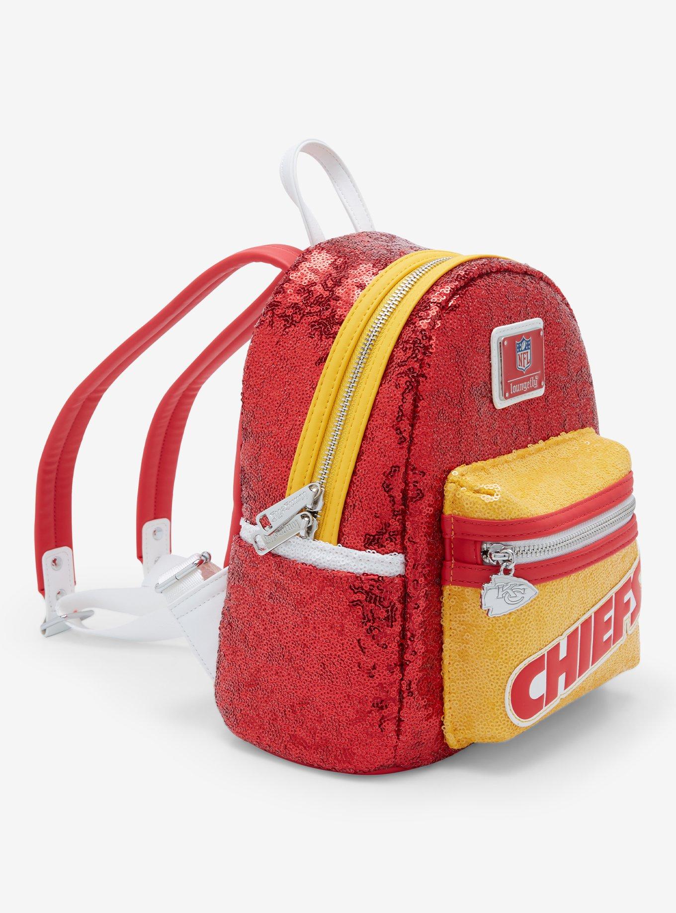 【Lounge Fly】NFL Kansas City Chiefs Sequin Mini Backpack Loungefly NFL Kansas City Chiefs Sequin Mini Backpack Bag