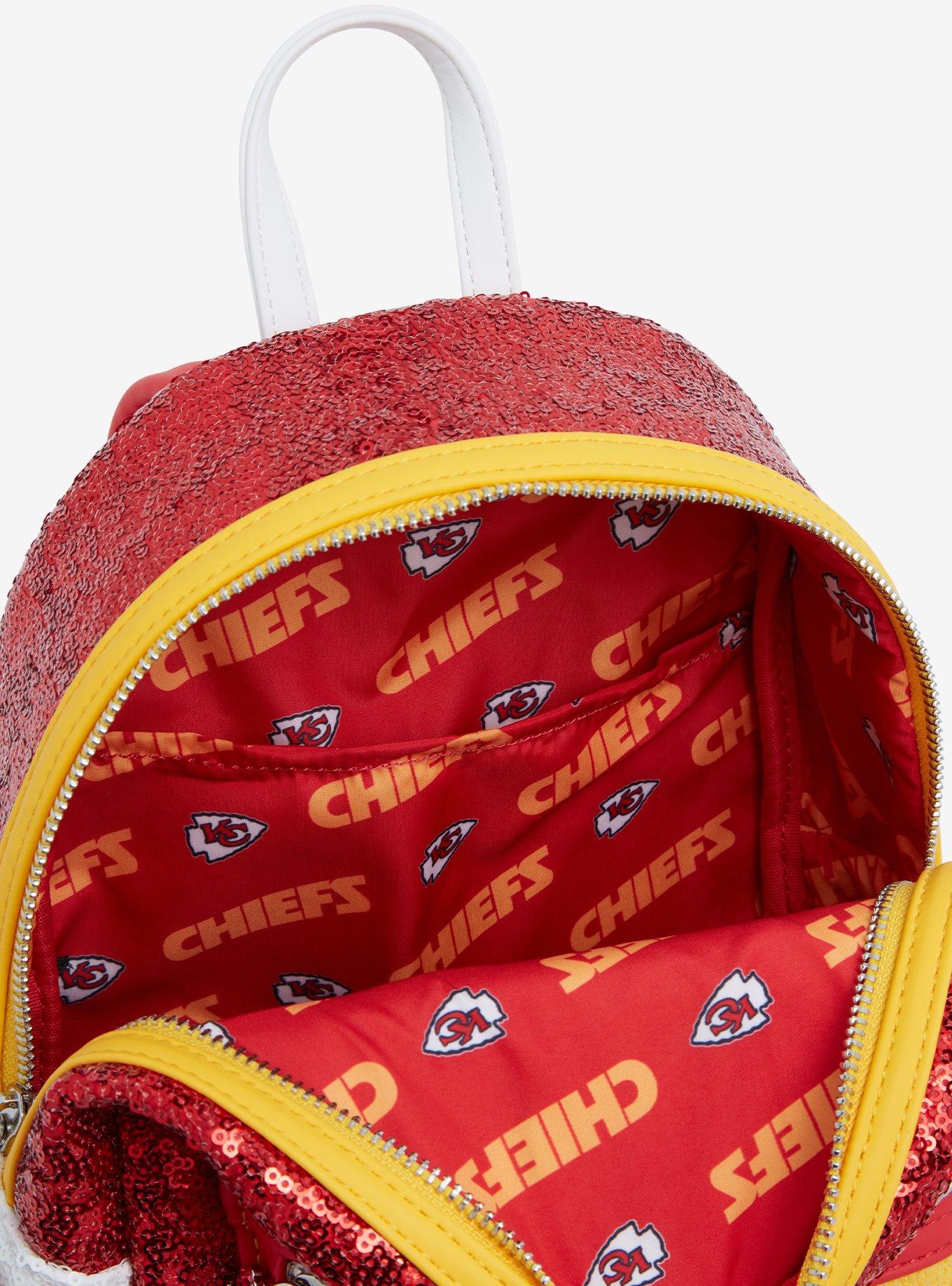 Loungefly NFL Kansas City Chiefs Sequin Mini Backpack, , alternate