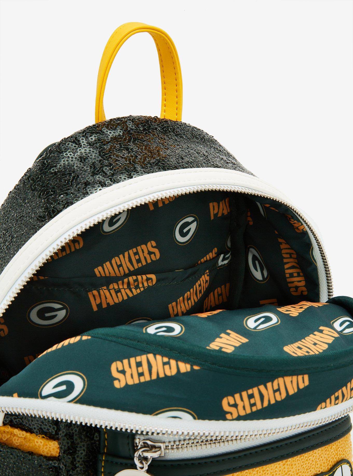 Loungefly NFL Green Bay Packers Sequin Mini Backpack, , alternate