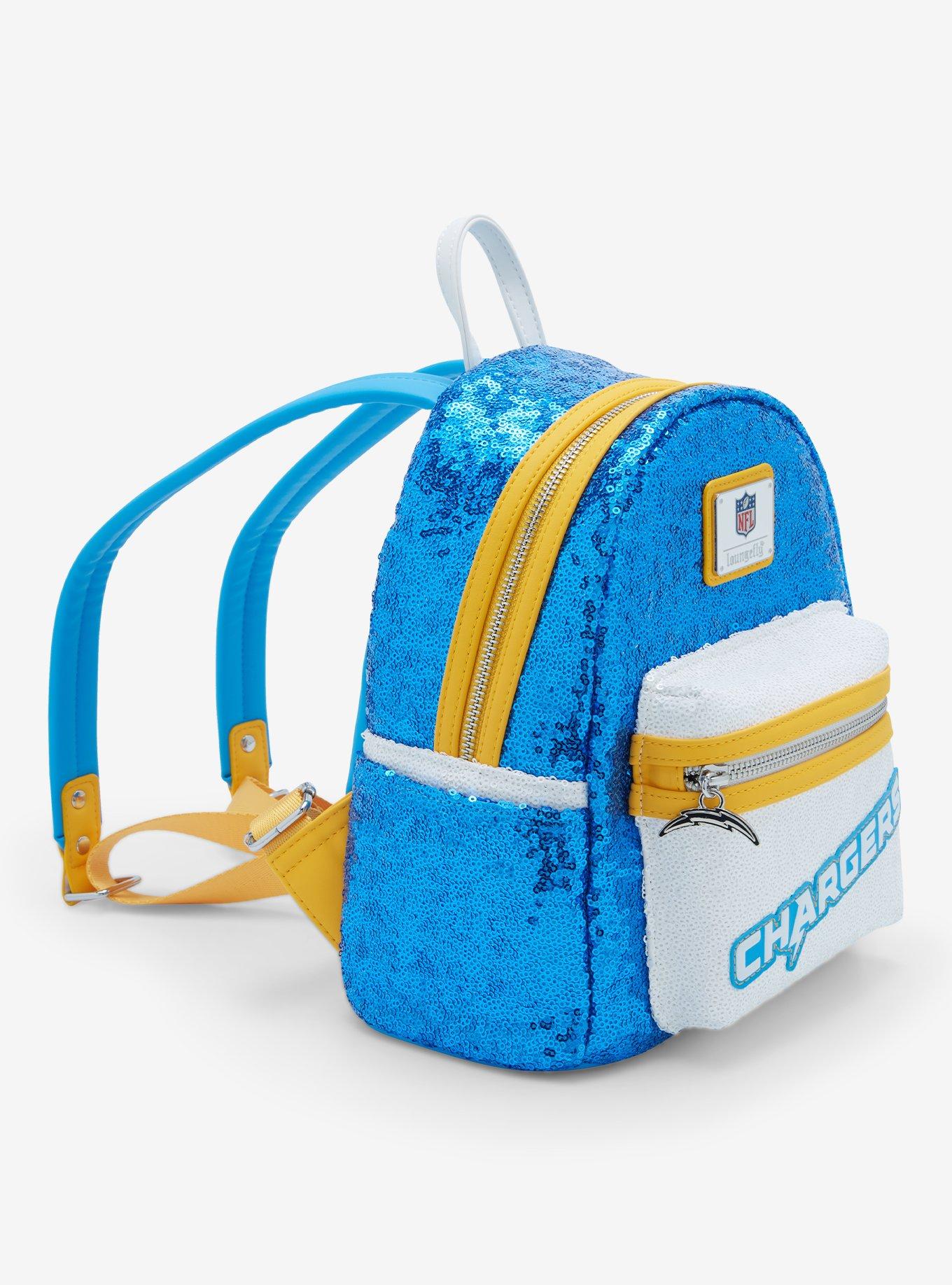 Loungefly NFL Los Angeles Chargers Sequin Mini Backpack, , alternate