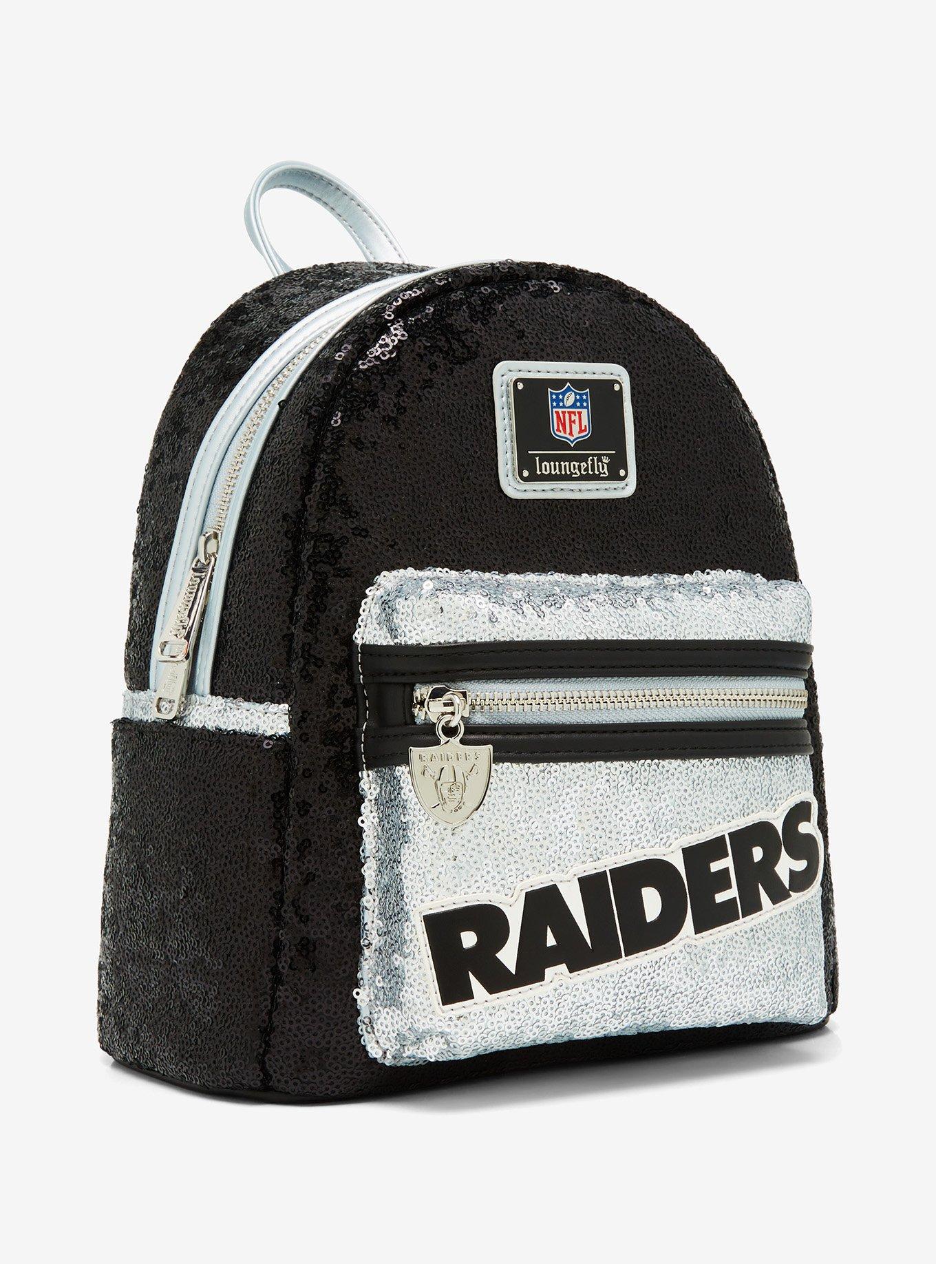 Loungefly NFL Las Vegas Raiders Sequin Mini Backpack, , alternate