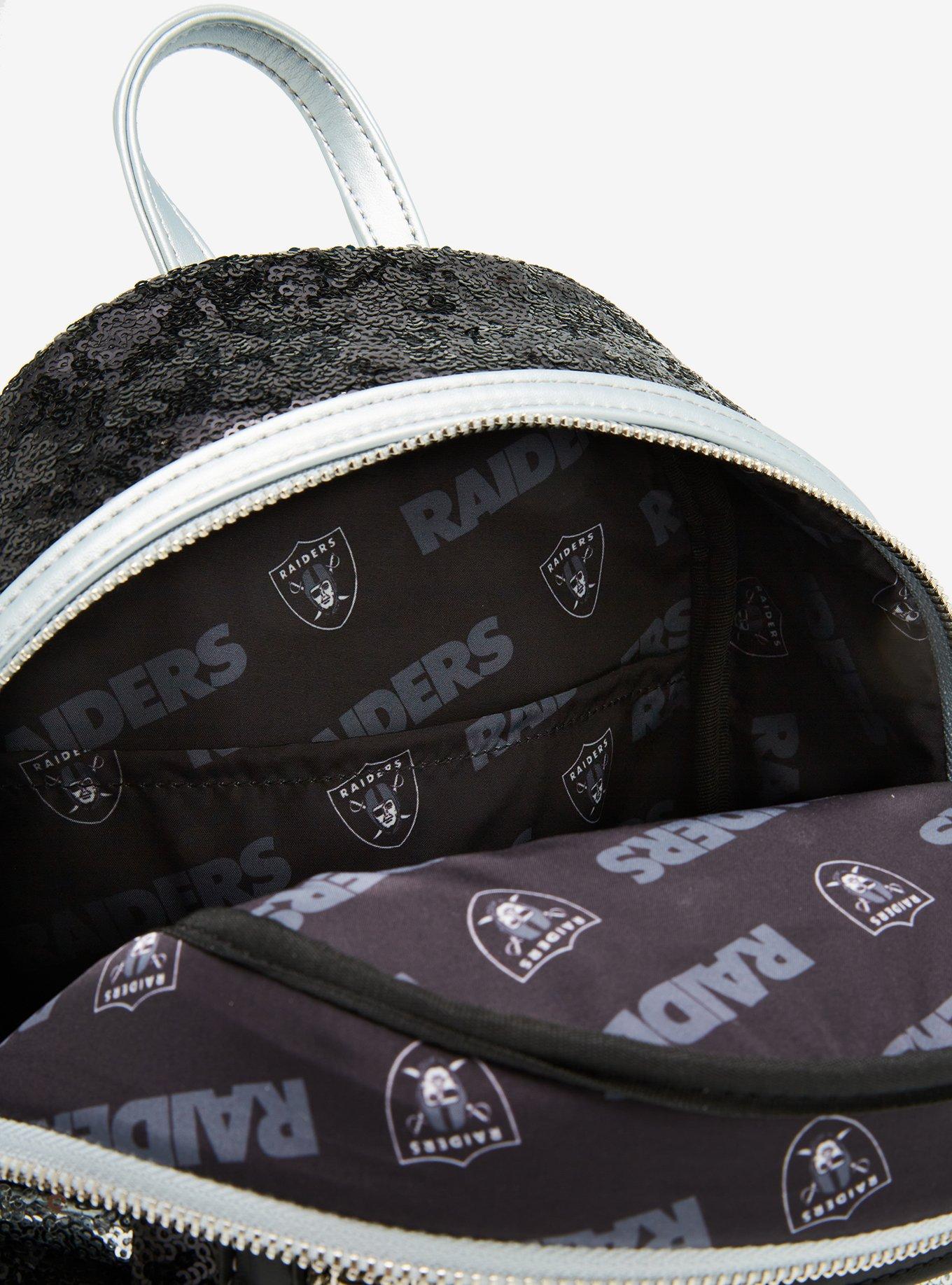 Loungefly NFL Las Vegas Raiders Sequin Mini Backpack, , alternate