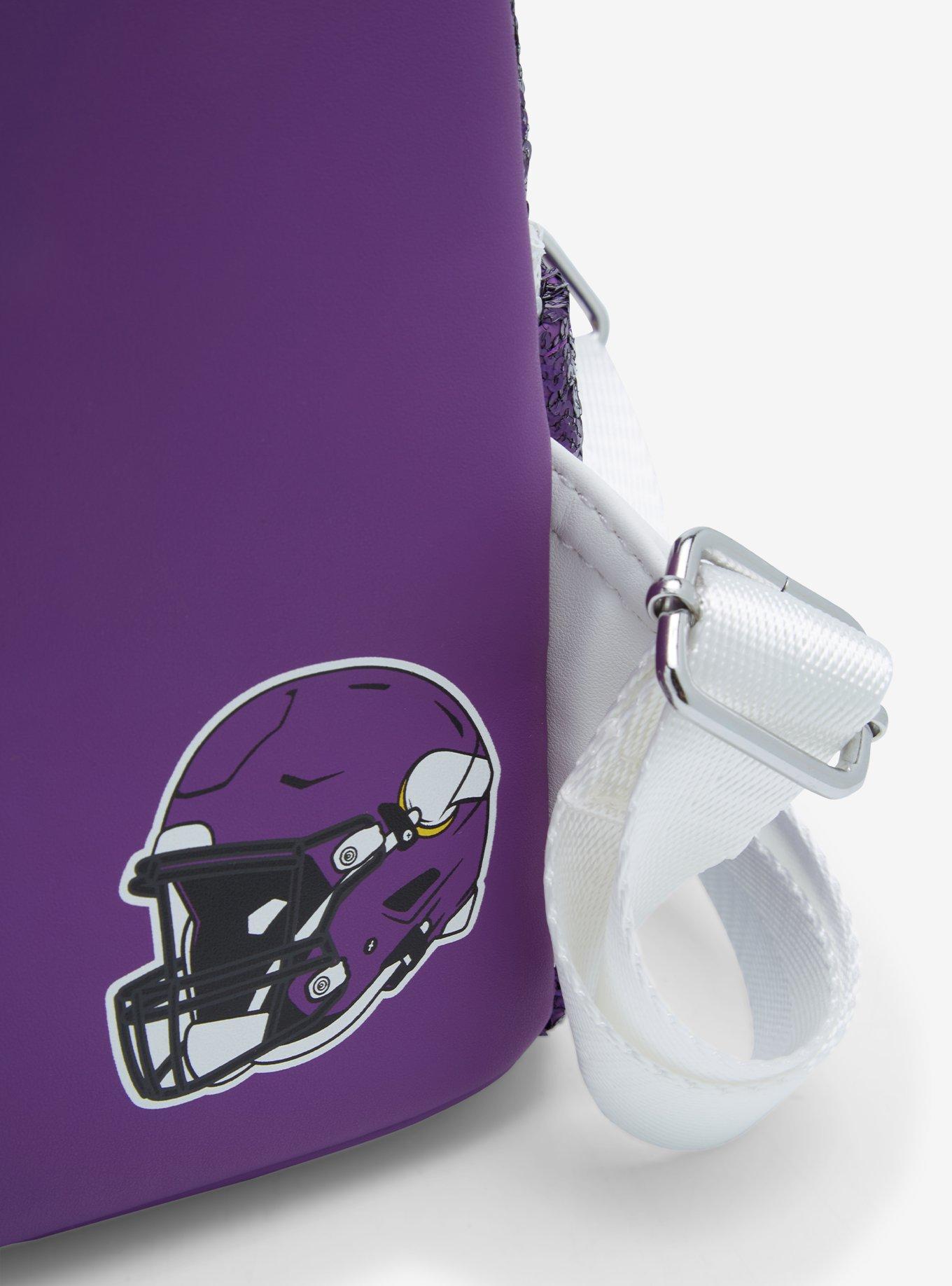 Loungefly NFL Minnesota Vikings Sequin Mini Backpack, , alternate