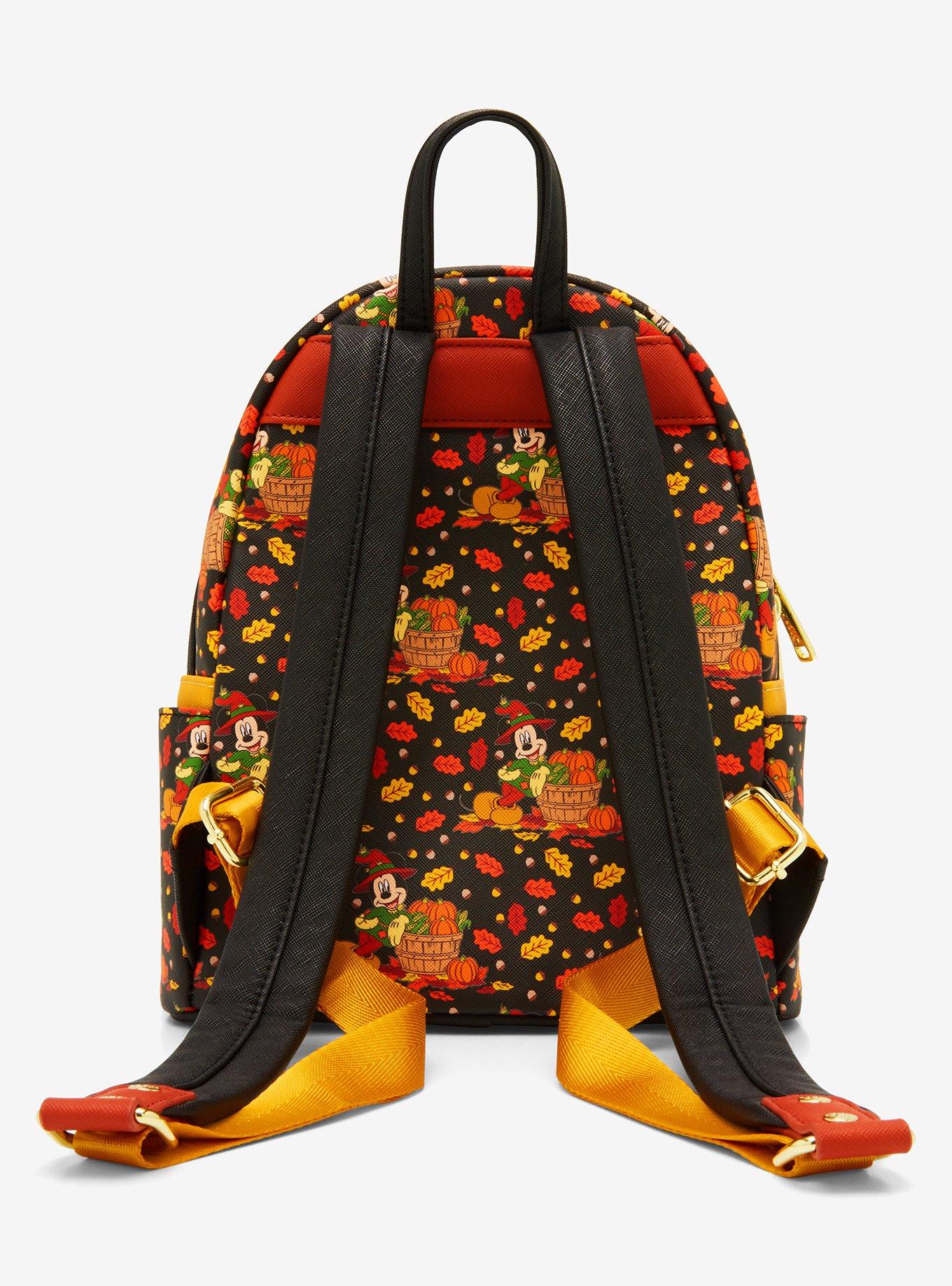 Loungefly Disney Mickey Mouse Fall Foliage Allover Print Mini Backpack - BoxLunch Exclusive, , alternate