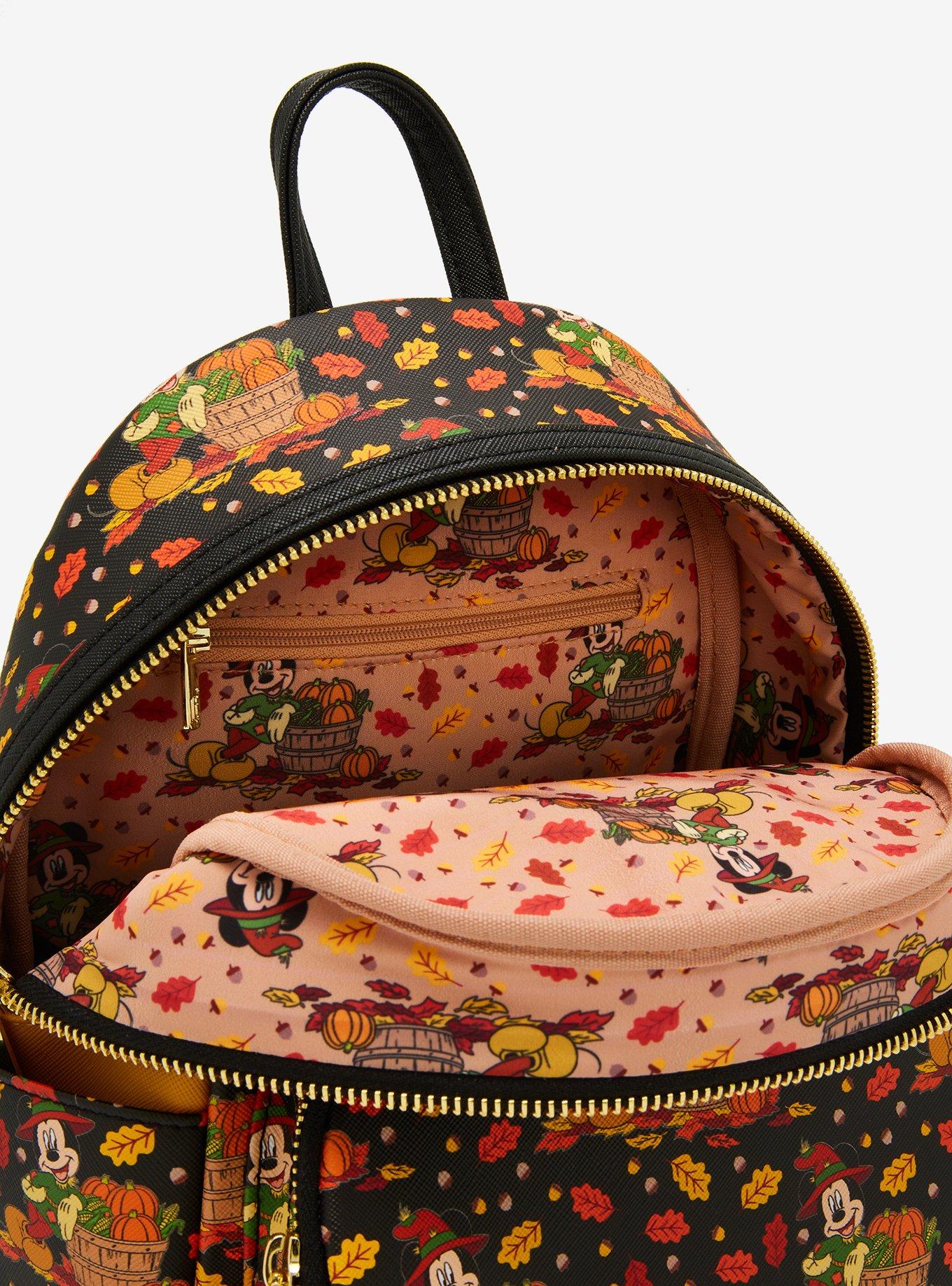 Loungefly Disney Mickey Mouse Fall Foliage Allover Print Mini Backpack - BoxLunch Exclusive, , alternate